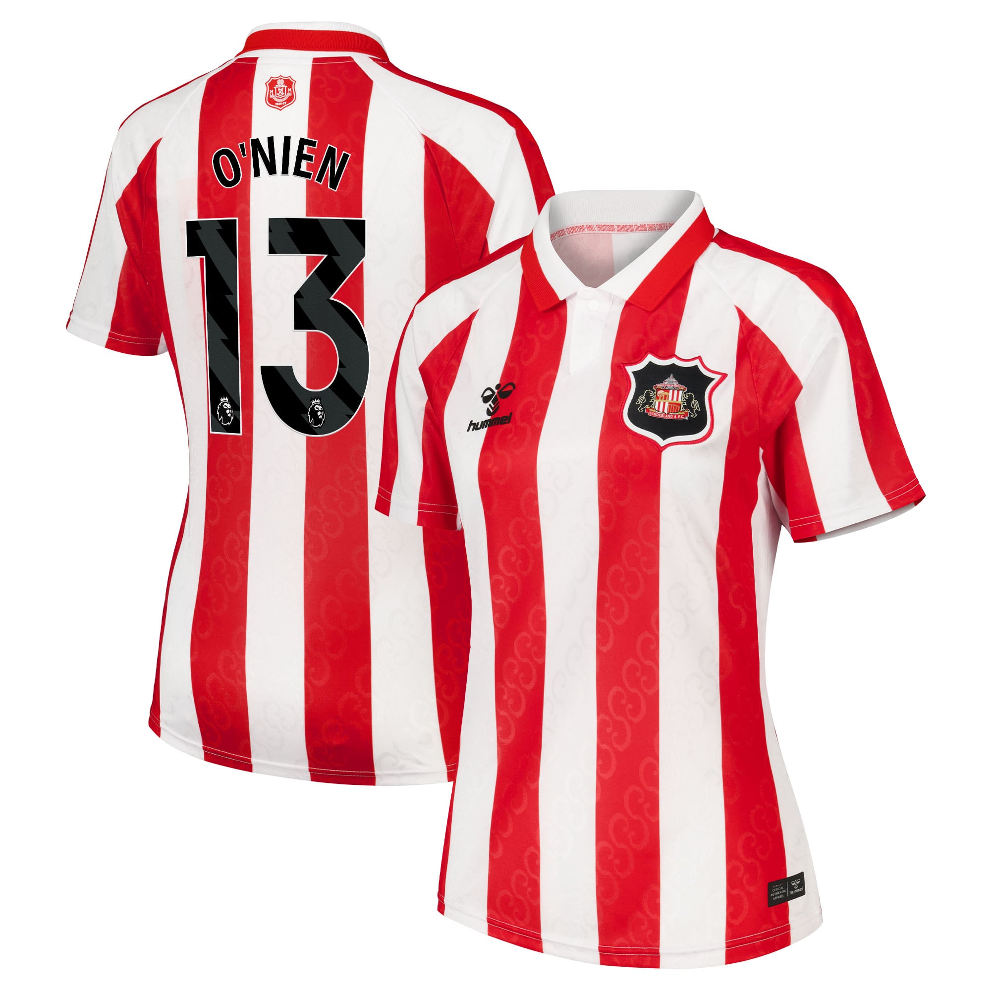 Sunderland Hummel Home Shirt 2026-27 - Womens with O'Nien 13 printing, , rebel_hi-res