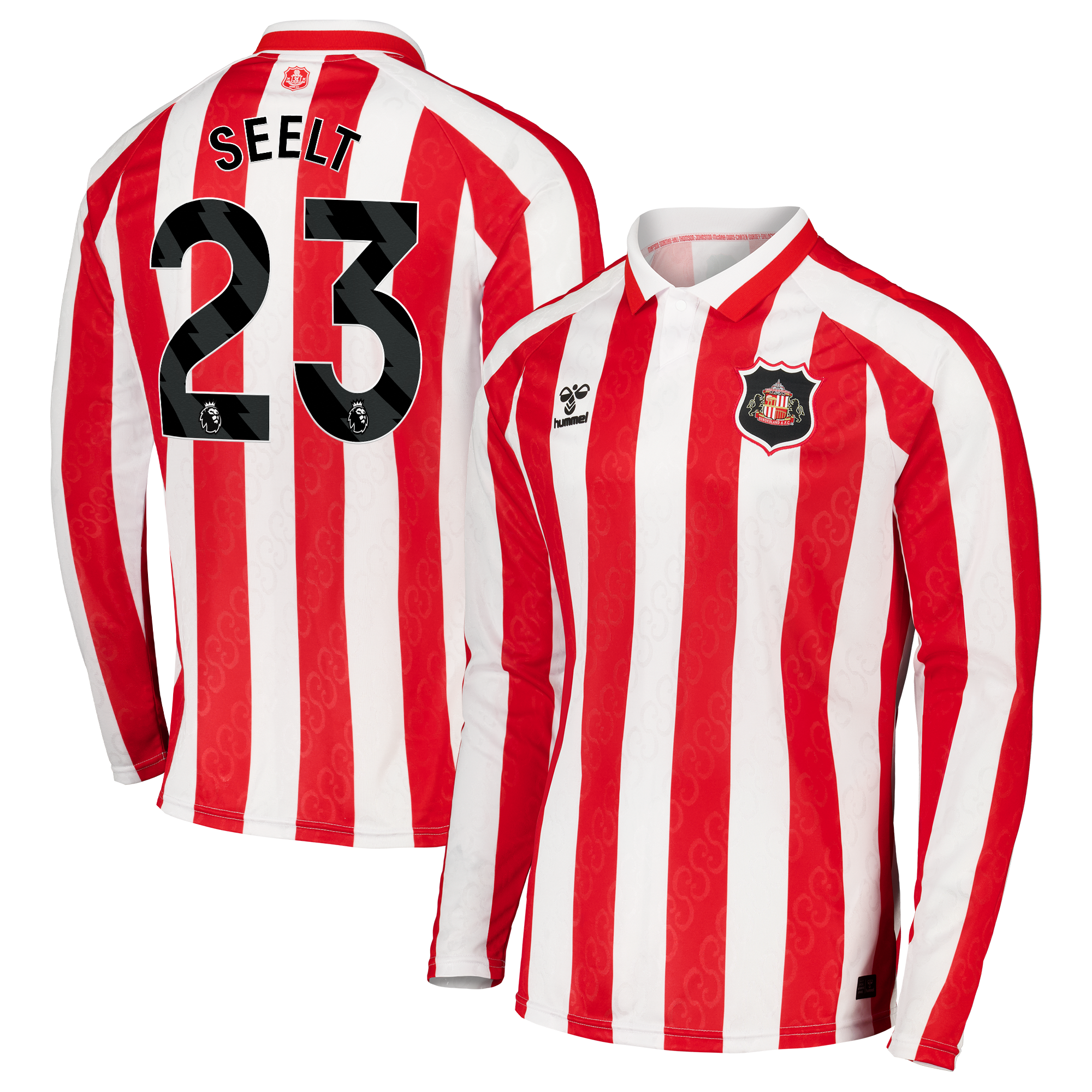 Sunderland Hummel Home Shirt 2026-27 - Long Sleeve - Kids with Seelt 23 printing, , rebel_hi-res