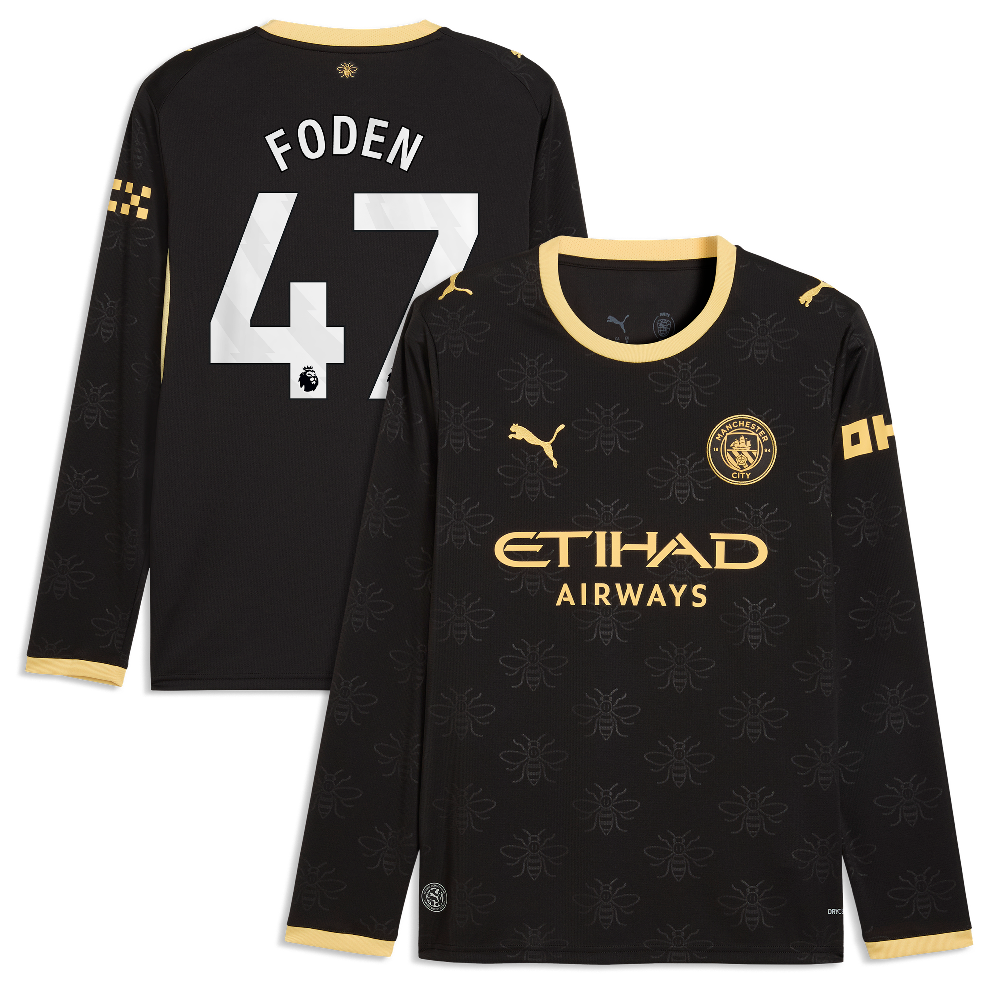 Manchester City Puma Away Shirt 2026-27 - Long Sleeve with Foden 47 printing, , rebel_hi-res
