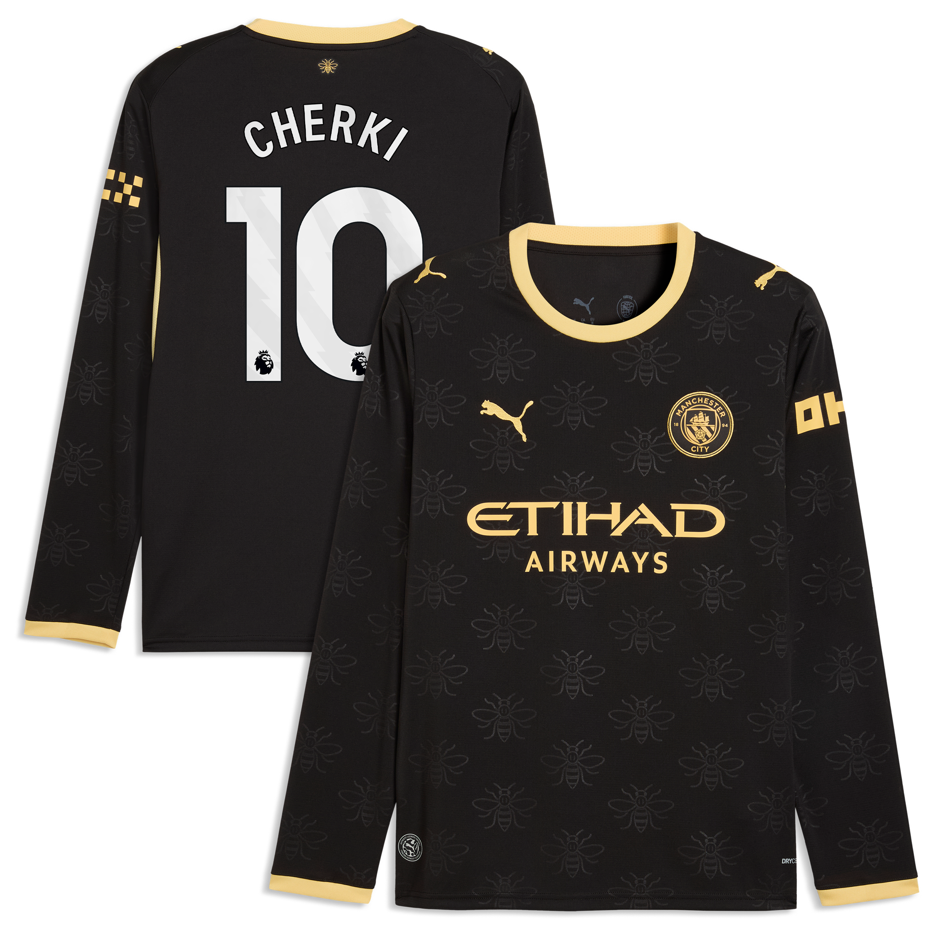 Manchester City Puma Away Shirt 2026-27 - Long Sleeve with Cherki 10 printing, , rebel_hi-res