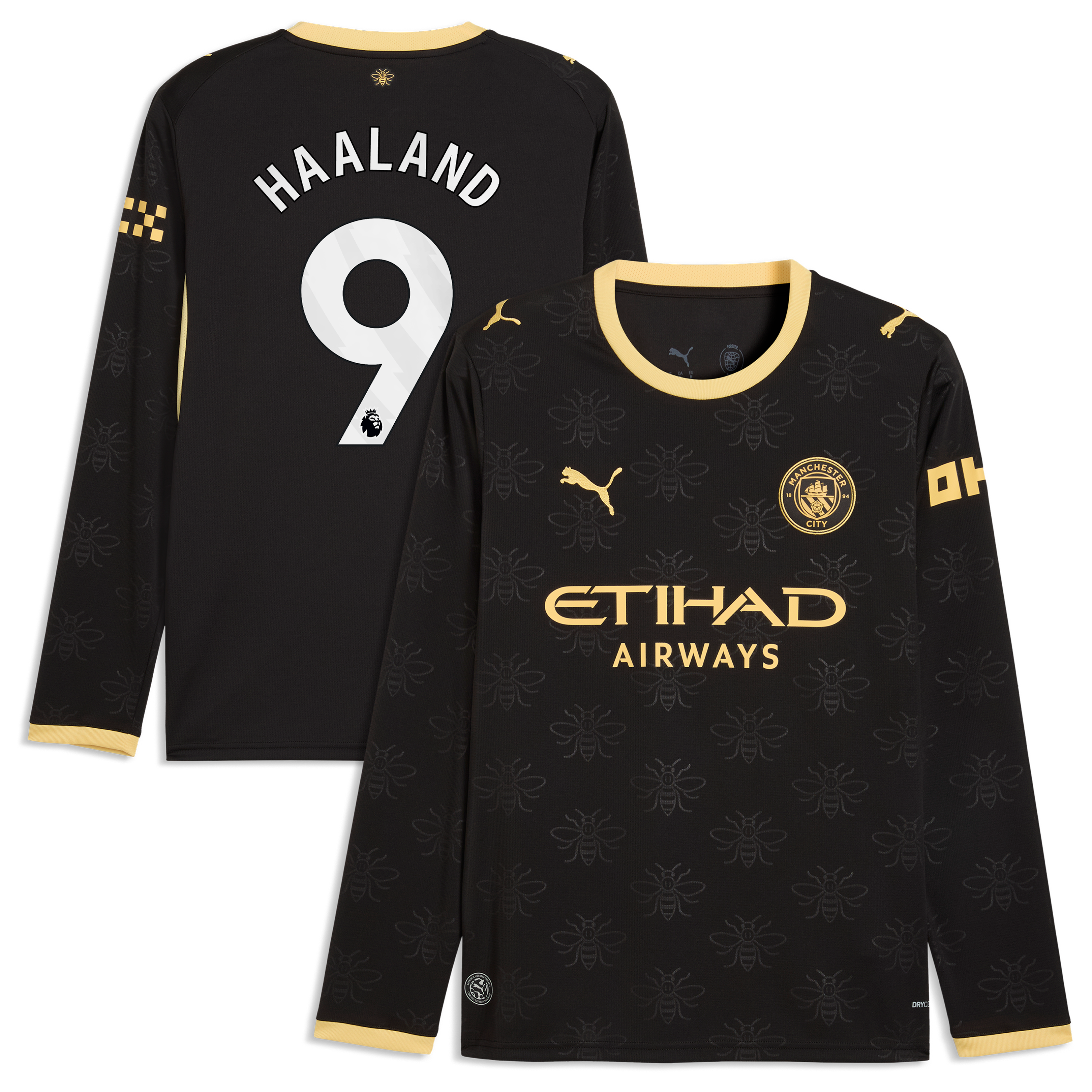 Manchester City Puma Away Shirt 2026-27 - Long Sleeve with Haaland 9 printing, , rebel_hi-res