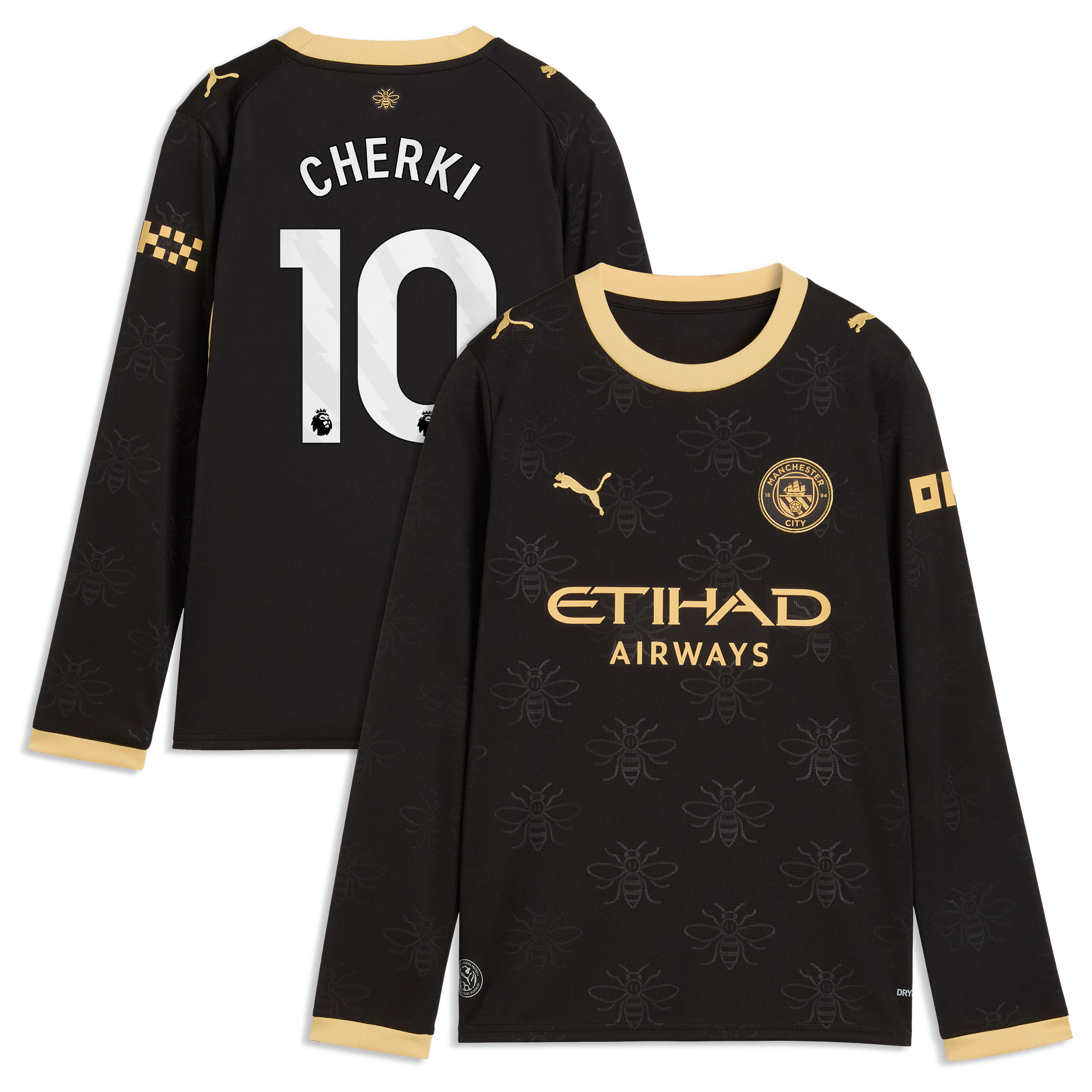 Manchester City Puma Away Shirt 2026-27 - Long Sleeve - Kids with Cherki 10 printing, , rebel_hi-res