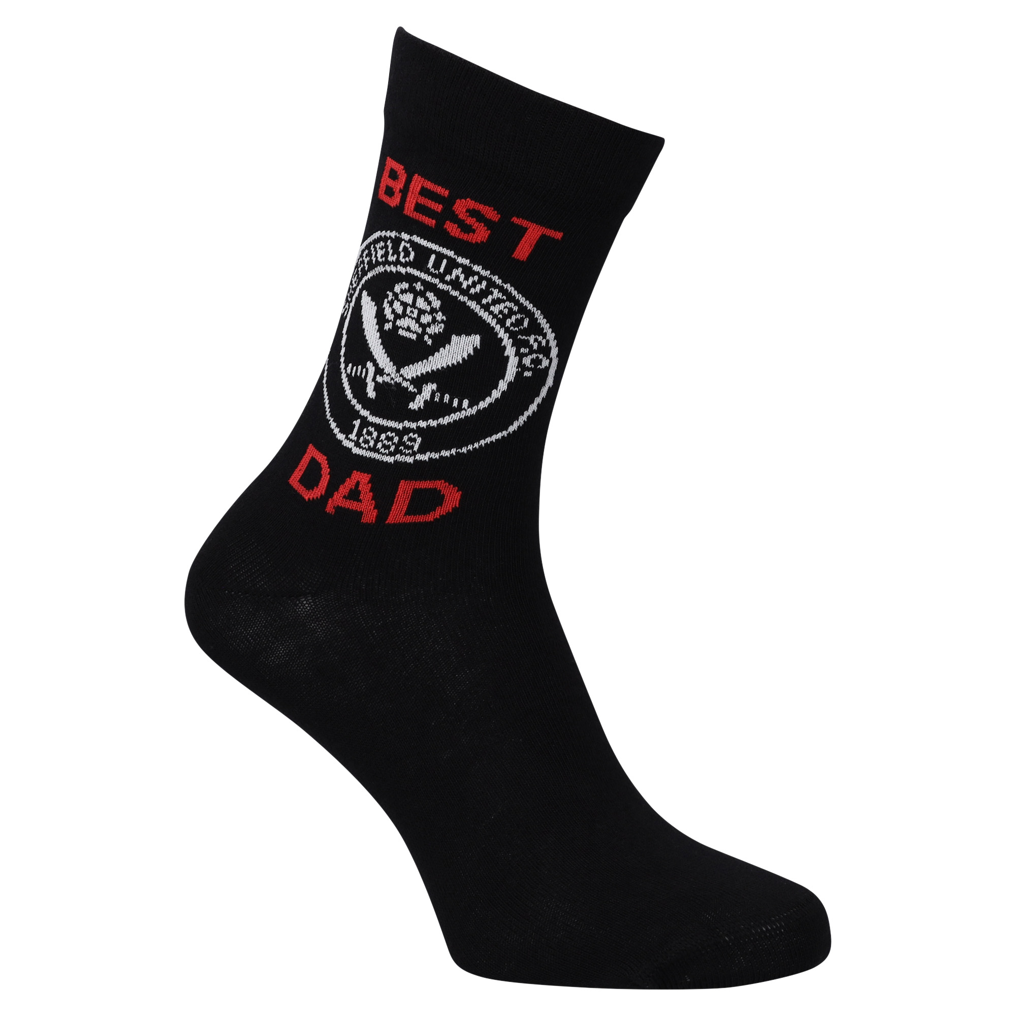 Sheffield United Crest Best Dad Socks - Black - Unisex, , rebel_hi-res