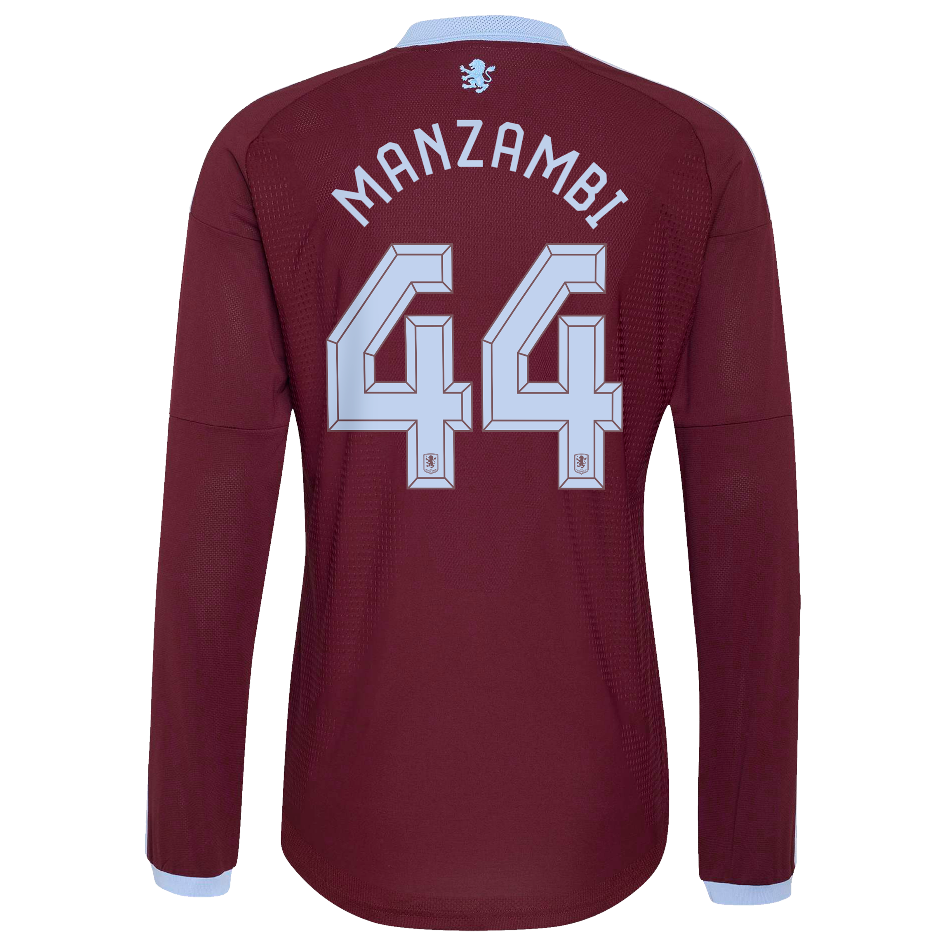 Aston Villa adidas Home Authentic Shirt 2026-27 - Long Sleeve with Manzambi 44 Cup printing, , rebel_hi-res