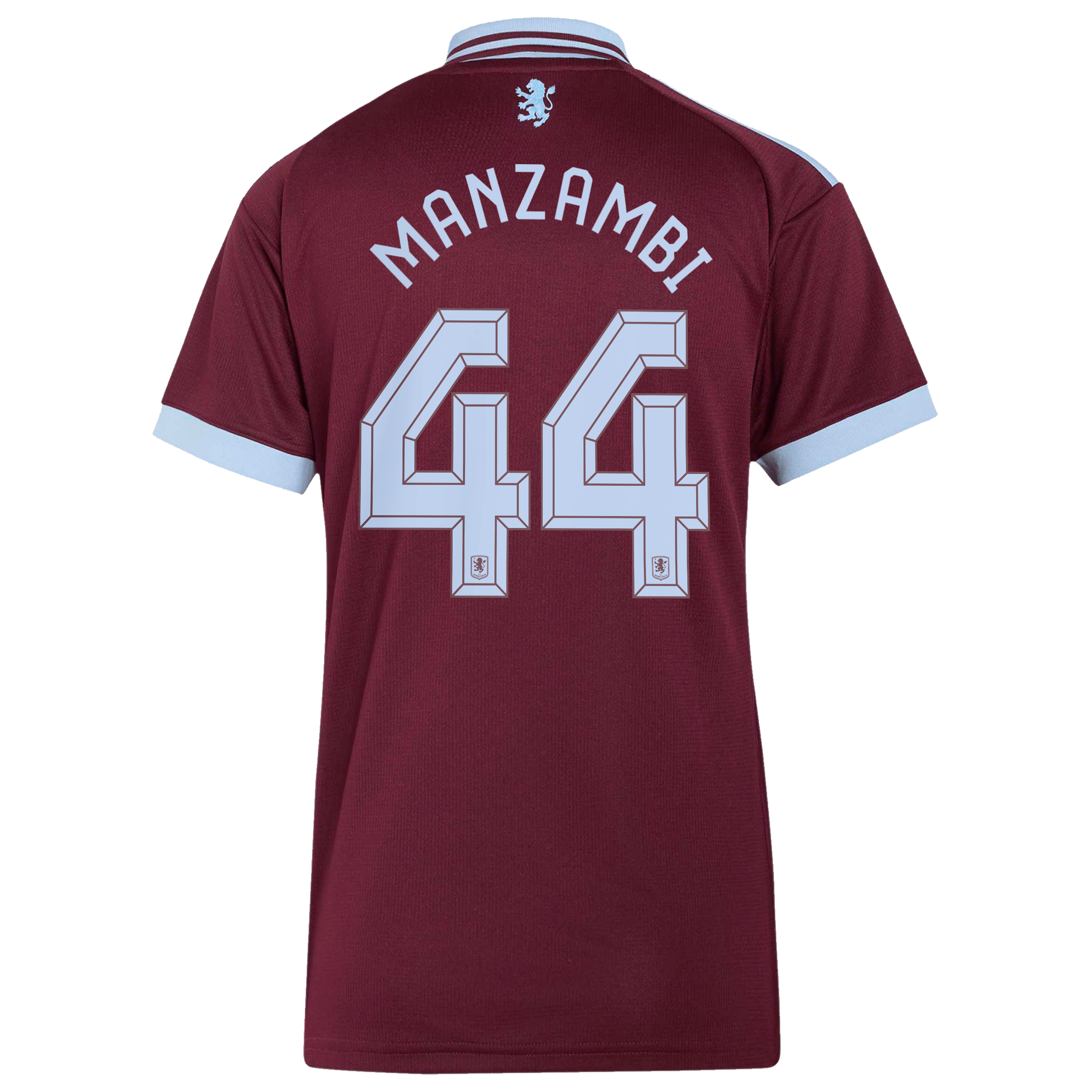 Aston Villa adidas Home Shirt 2026-27 - Womens with Manzambi 44 Cup printing, , rebel_hi-res