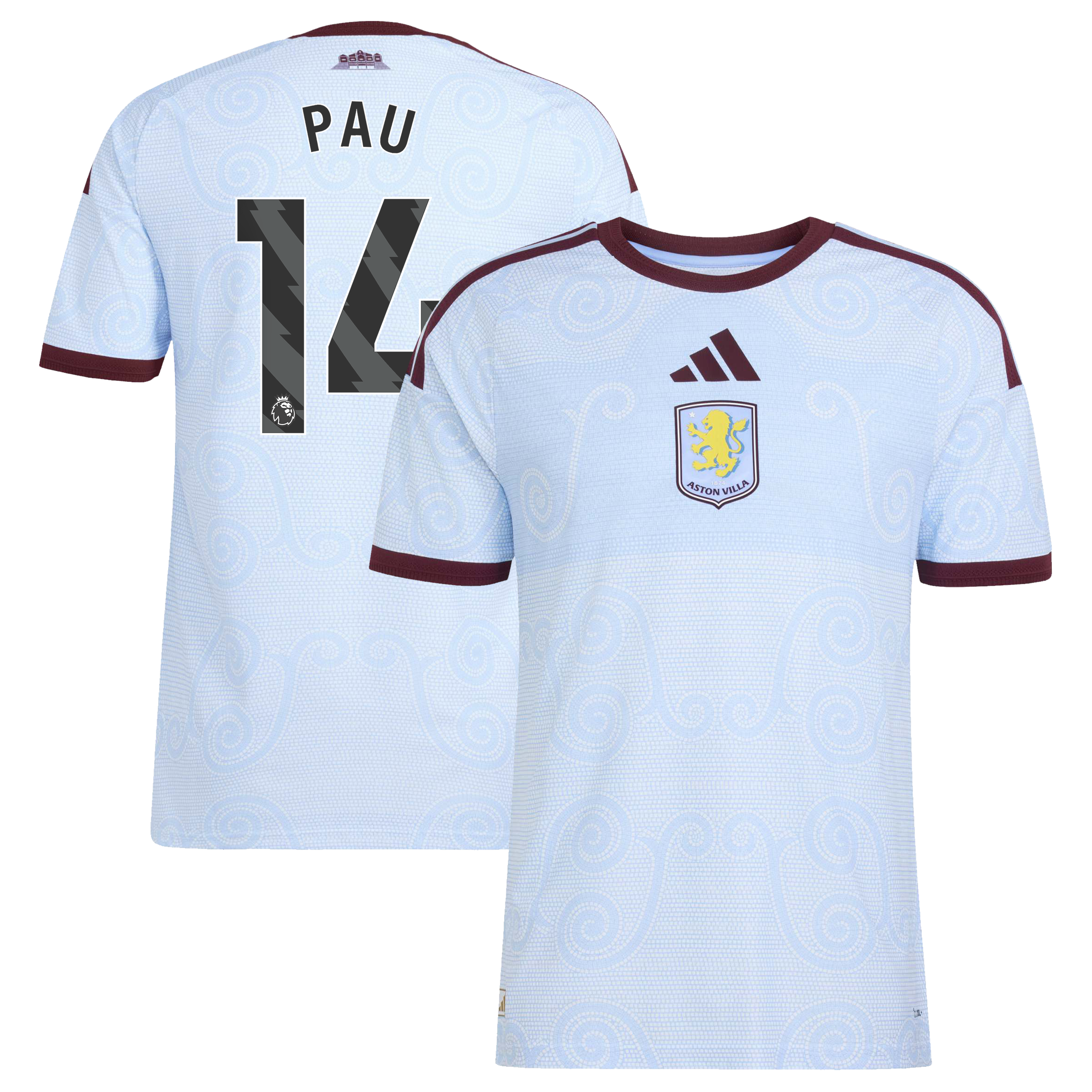 Aston Villa adidas Third Authentic Shirt 2026-27 with Pau 14 printing, , rebel_hi-res