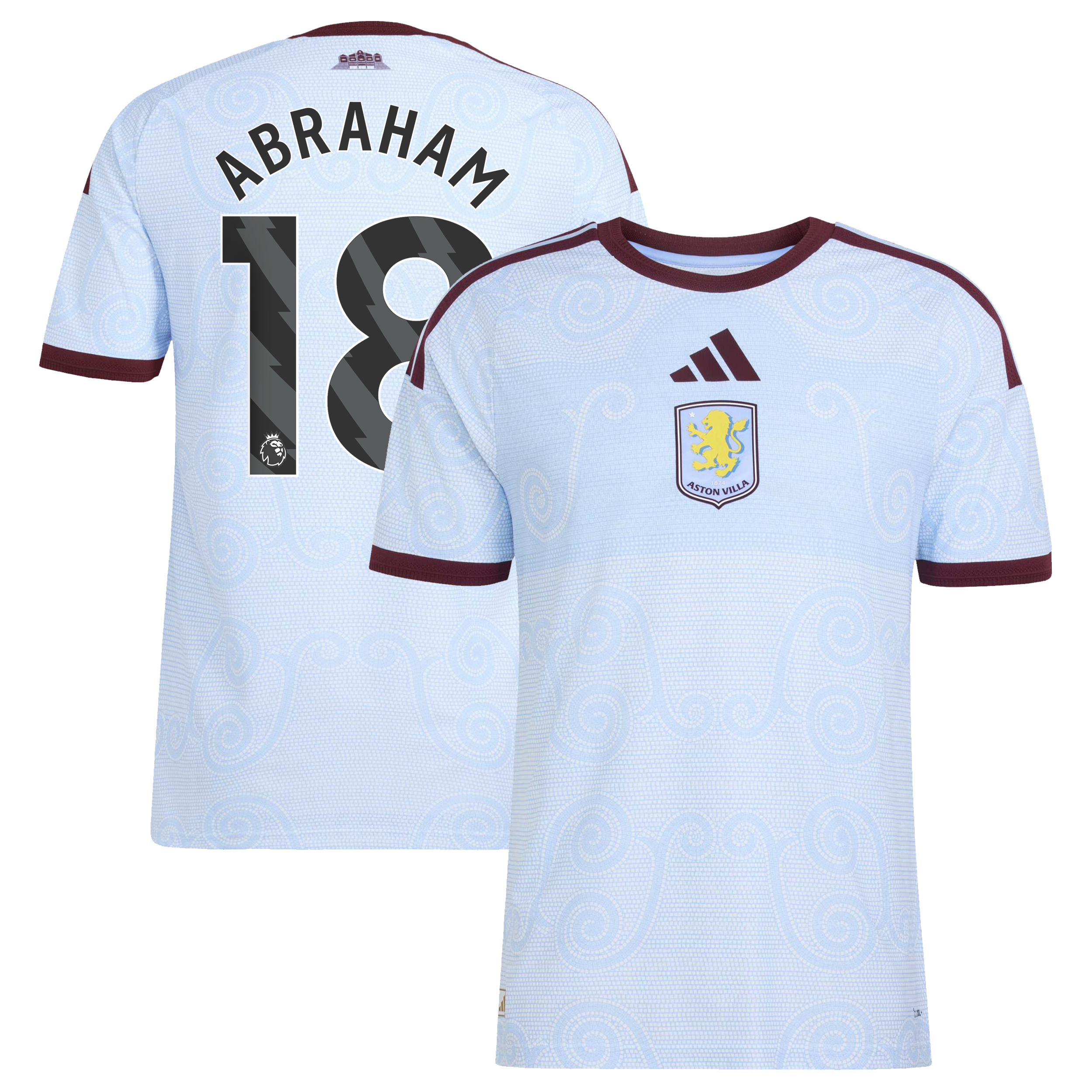 Aston Villa adidas Third Authentic Shirt 2026-27 with Abraham 18 printing, , rebel_hi-res