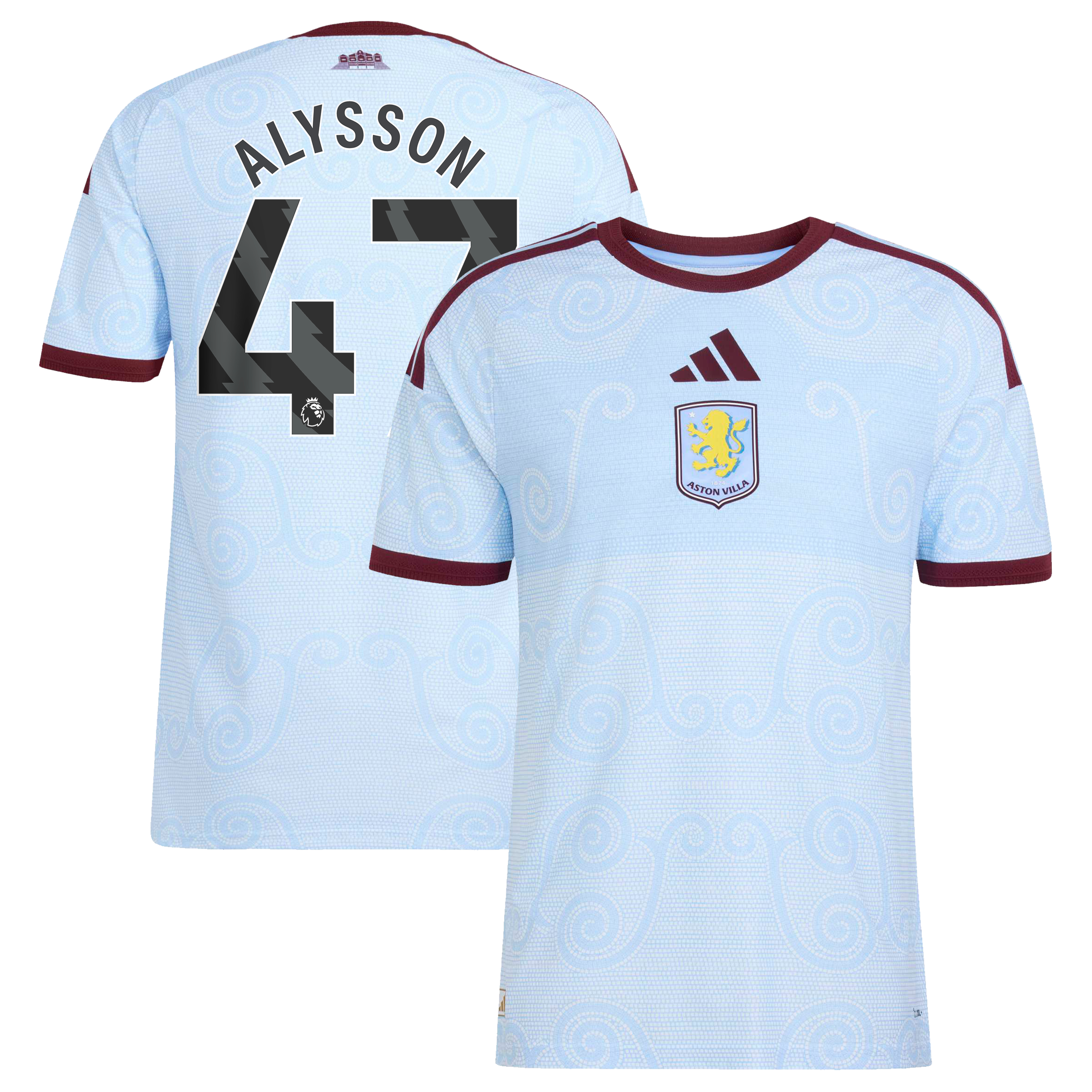 Aston Villa adidas Third Authentic Shirt 2026-27 with Alysson 47 printing, , rebel_hi-res
