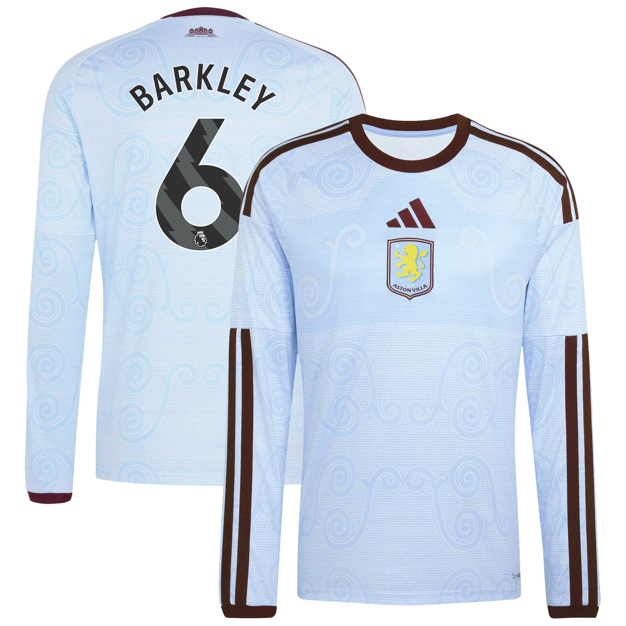 Aston Villa adidas Third Shirt 2026-27 - Long Sleeve with Barkley 6 printing, , rebel_hi-res