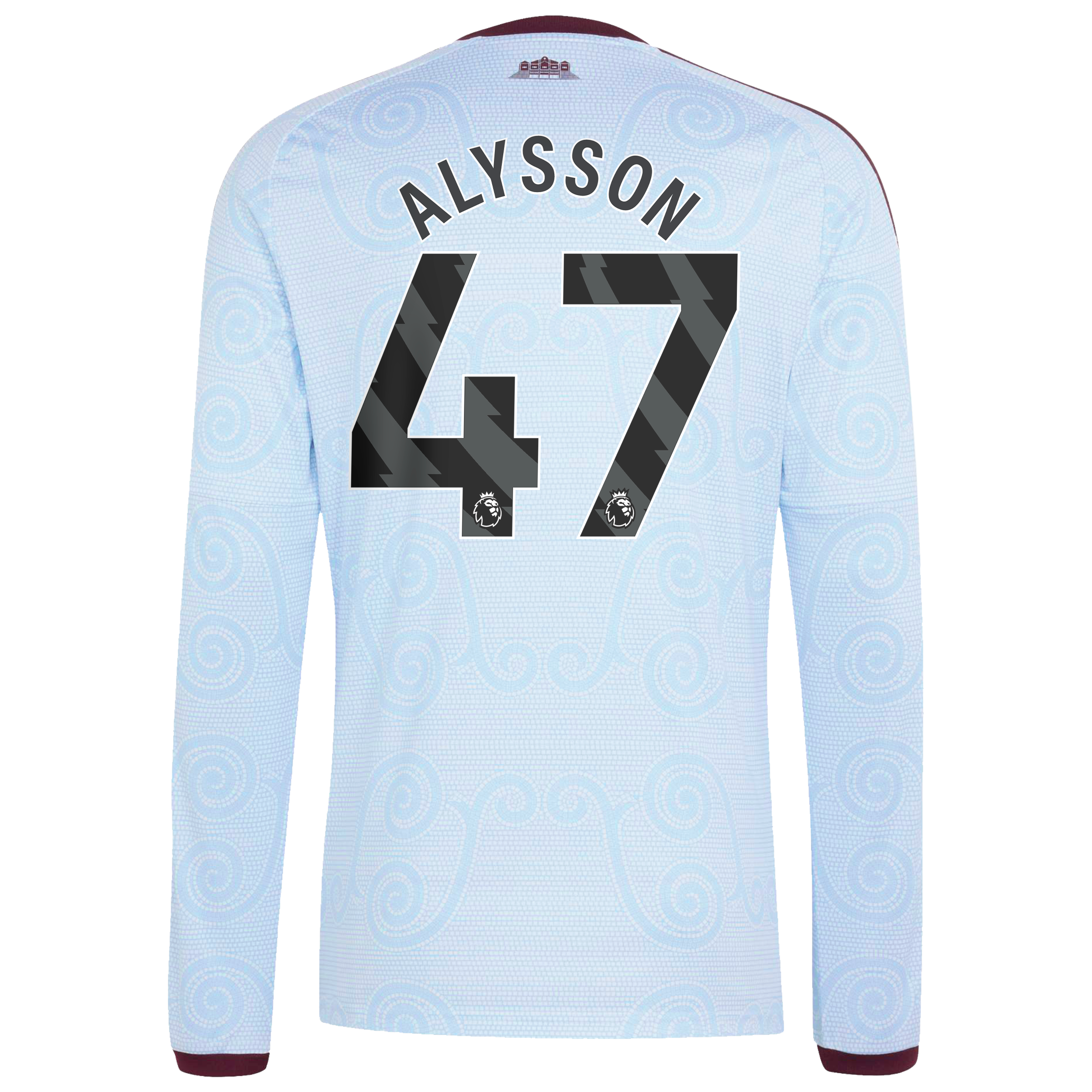 Aston Villa adidas Third Shirt 2026-27 - Long Sleeve with Alysson 47 printing, , rebel_hi-res
