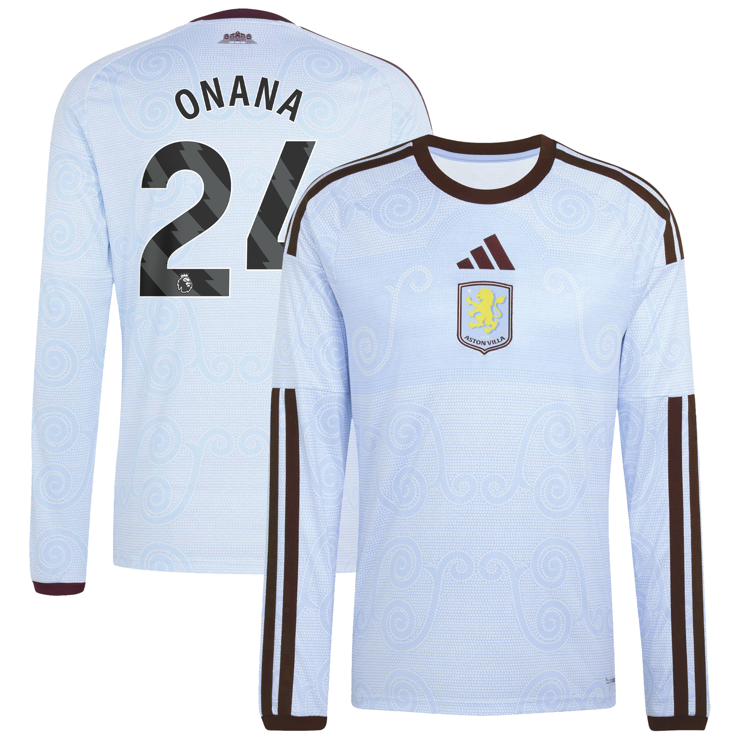 Aston Villa adidas Third Shirt 2026-27 - Long Sleeve with Onana 24 printing, , rebel_hi-res