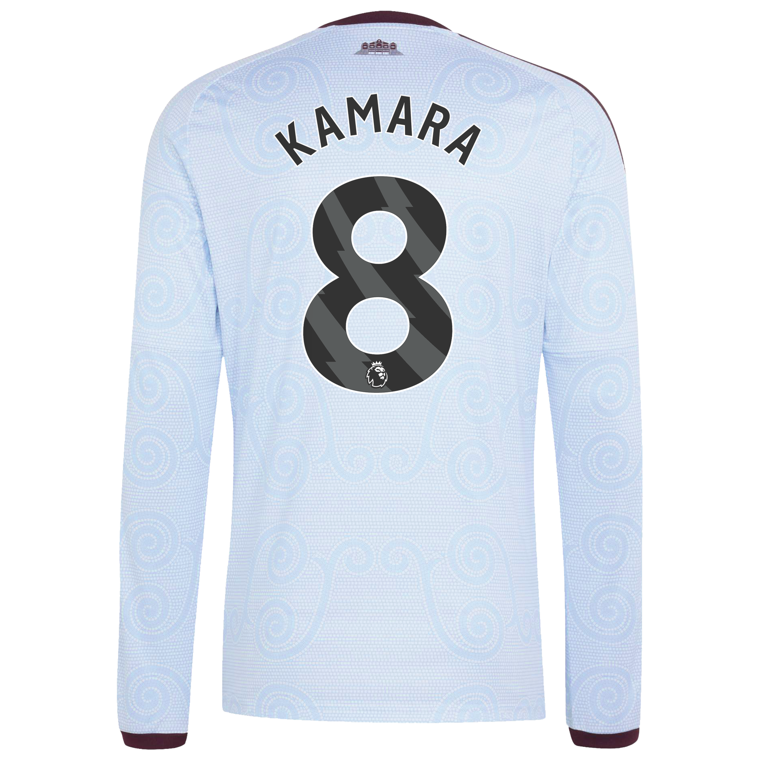 Aston Villa adidas Third Shirt 2026-27 - Long Sleeve with Kamara 8 printing, , rebel_hi-res