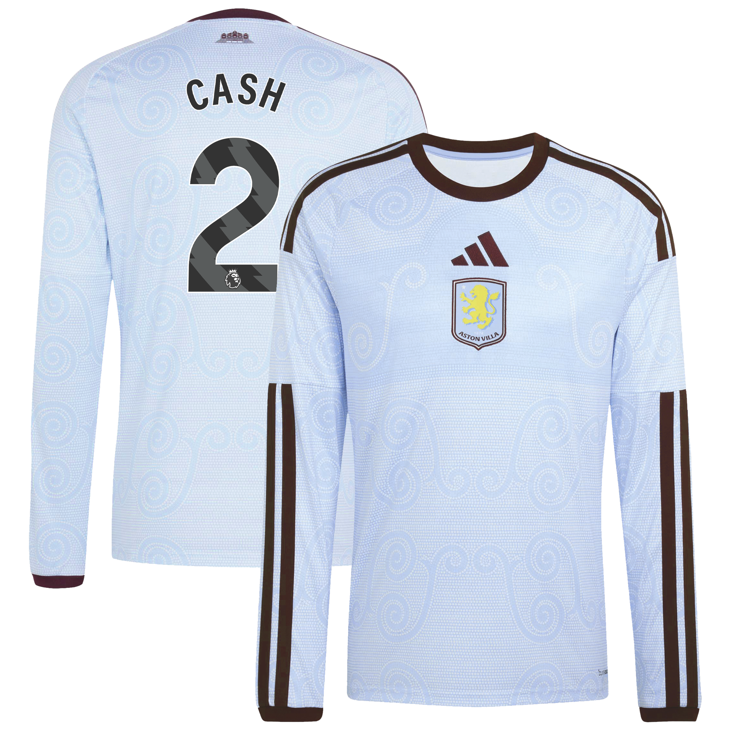 Aston Villa adidas Third Shirt 2026-27 - Long Sleeve with Cash 2 printing, , rebel_hi-res