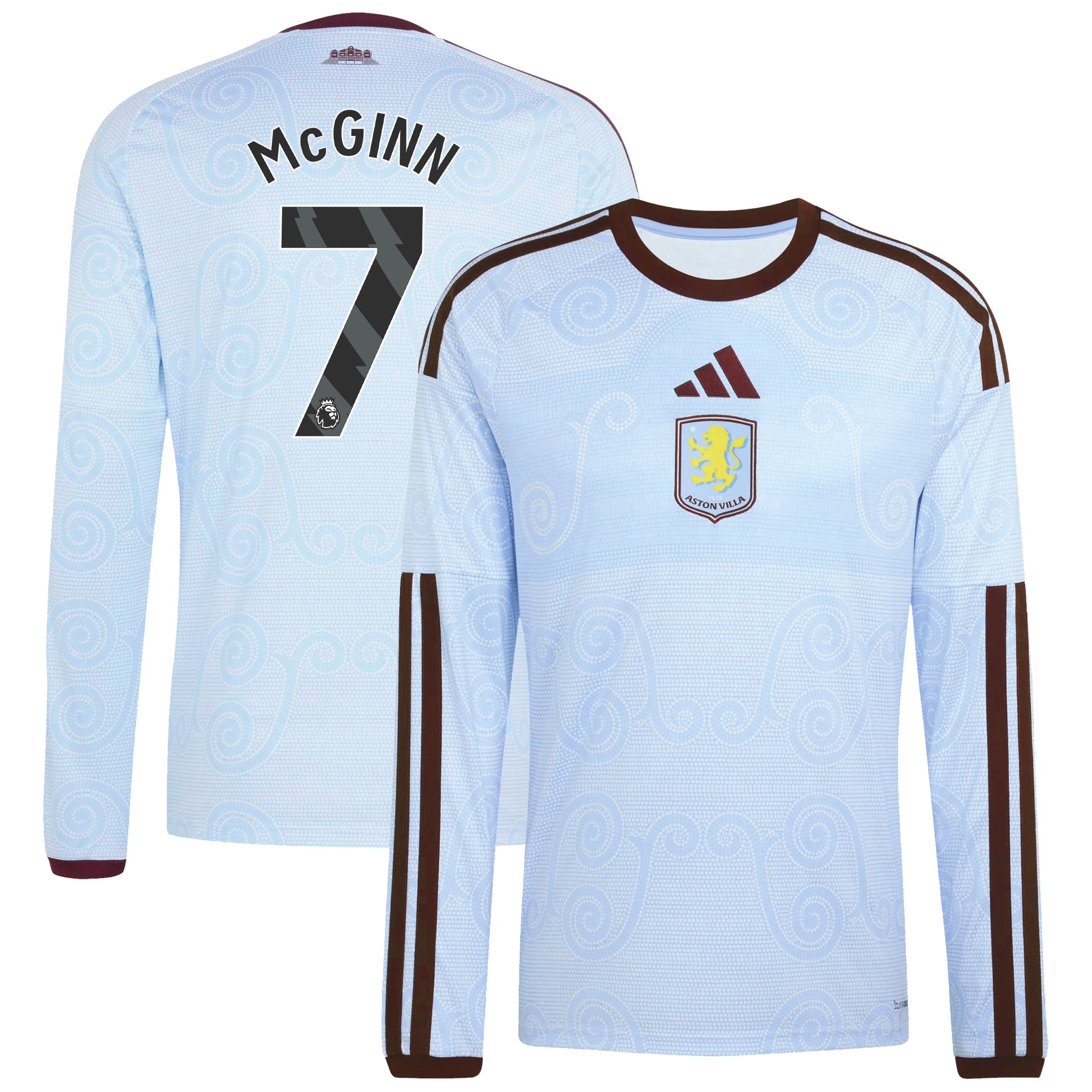 Aston Villa adidas Third Shirt 2026-27 - Long Sleeve with Mcginn 7 printing, , rebel_hi-res