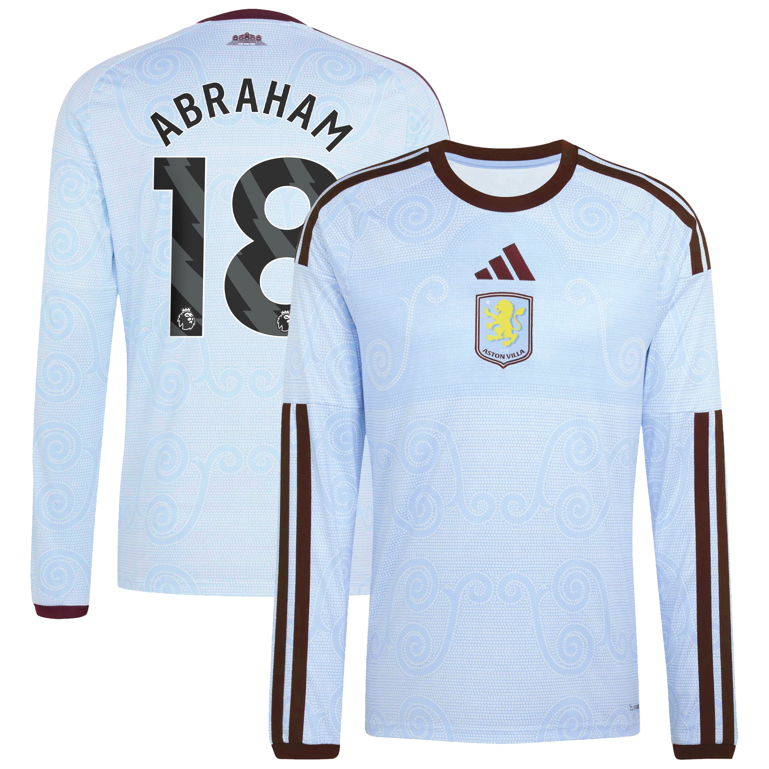 Aston Villa adidas Third Shirt 2026-27 - Long Sleeve with Abraham 18 printing, , rebel_hi-res