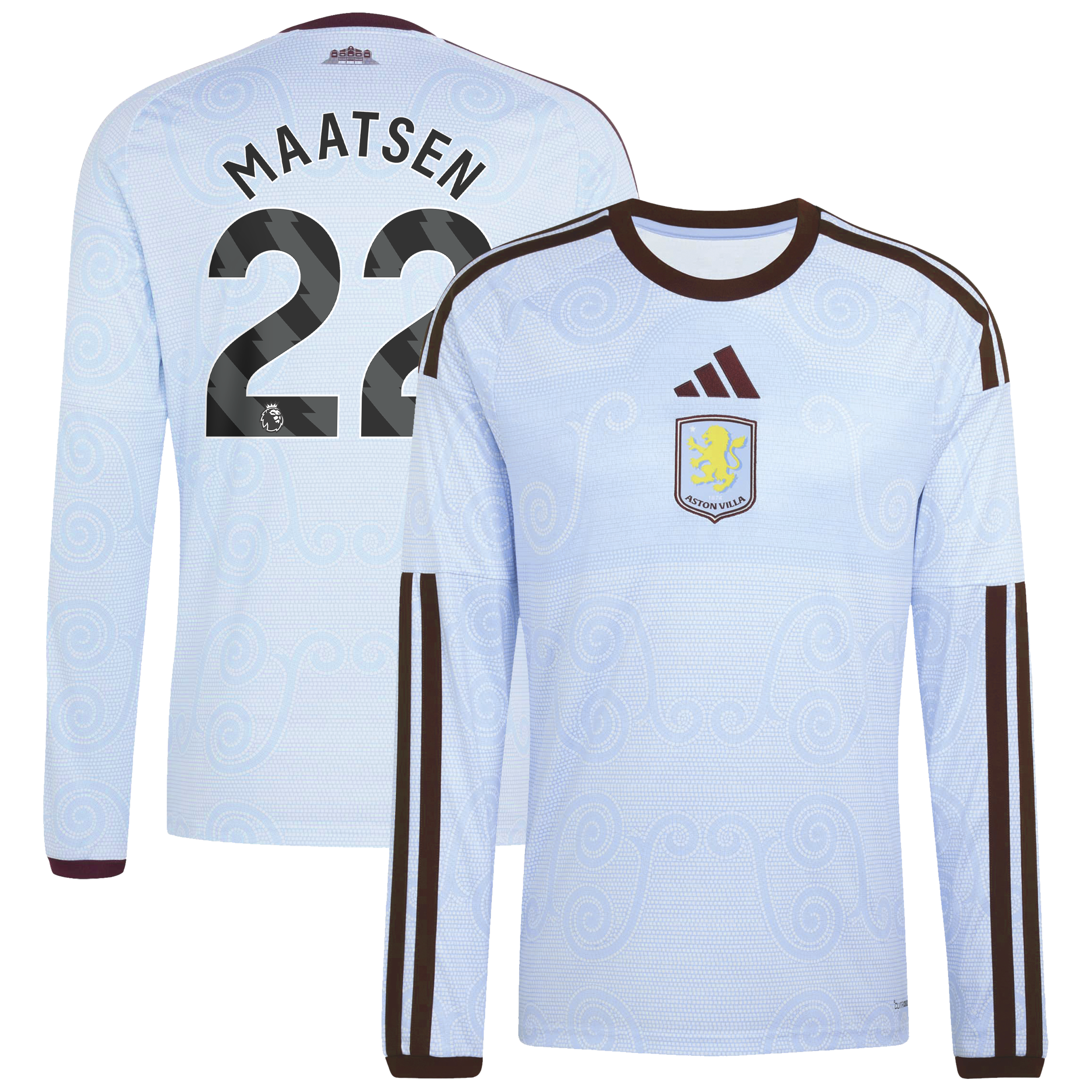 Aston Villa adidas Third Shirt 2026-27 - Long Sleeve with Maatsen 22 printing, , rebel_hi-res