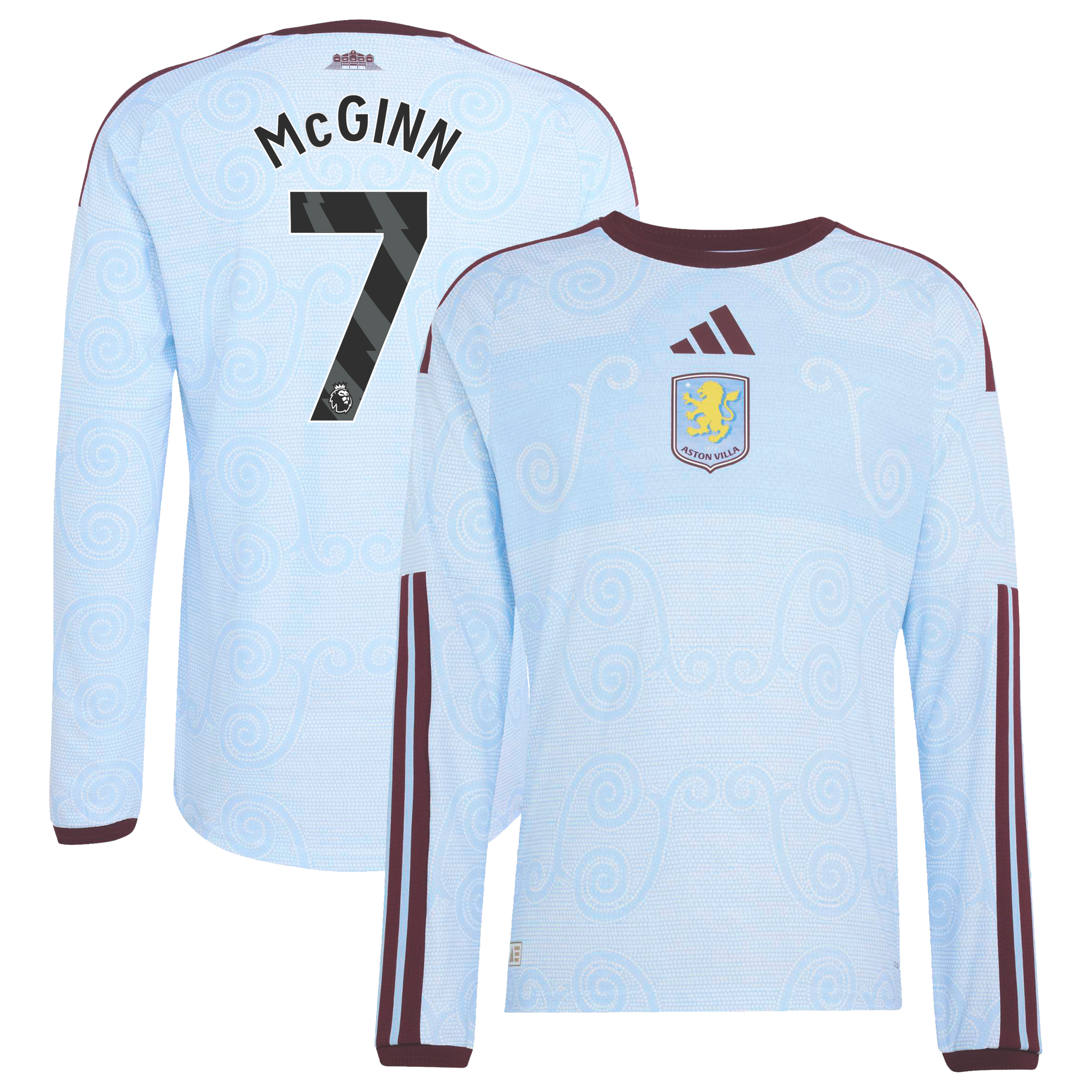 Aston Villa adidas Third Authentic Shirt 2026-27 - Long Sleeve with Mcginn 7 printing, , rebel_hi-res