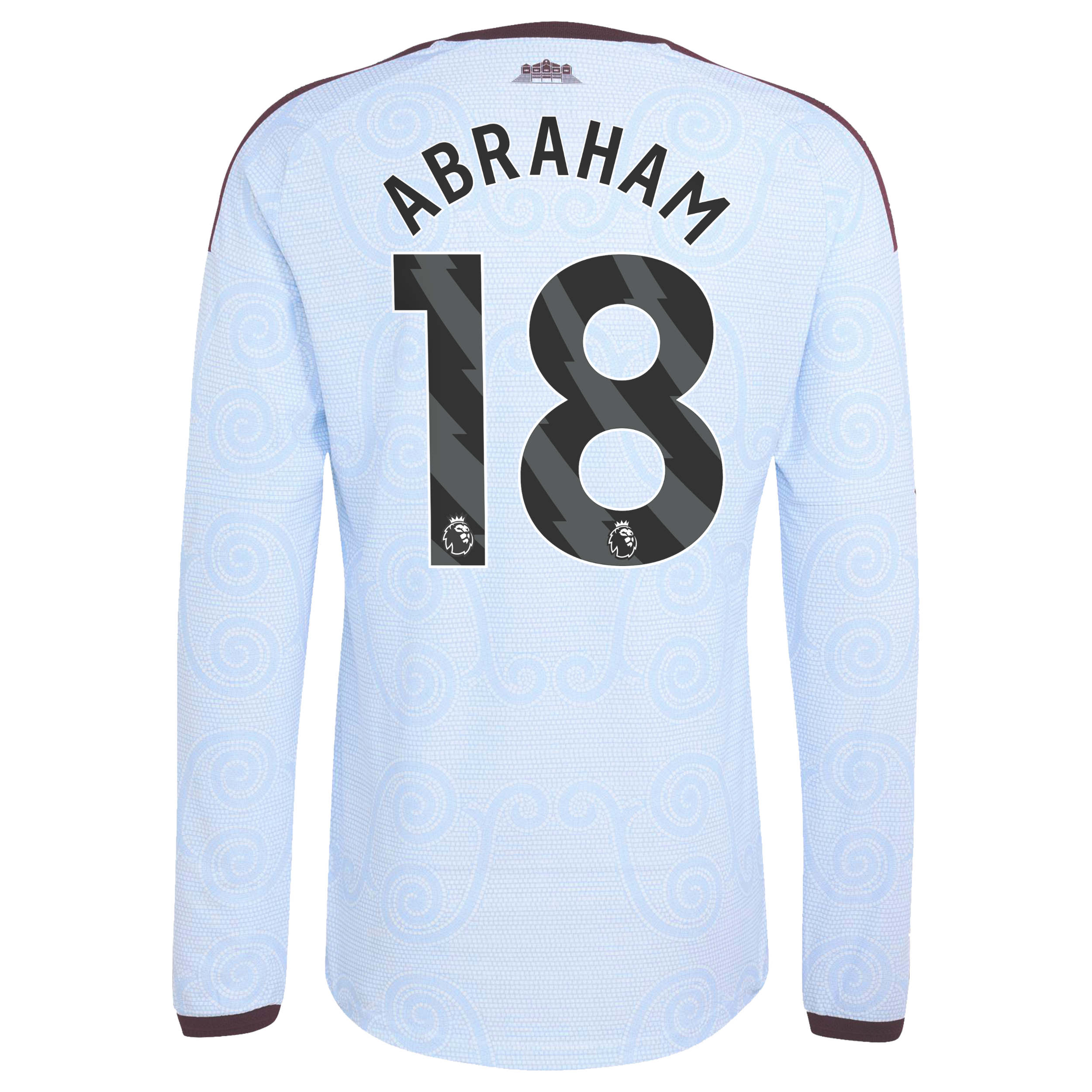 Aston Villa adidas Third Authentic Shirt 2026-27 - Long Sleeve with Abraham 18 printing, , rebel_hi-res