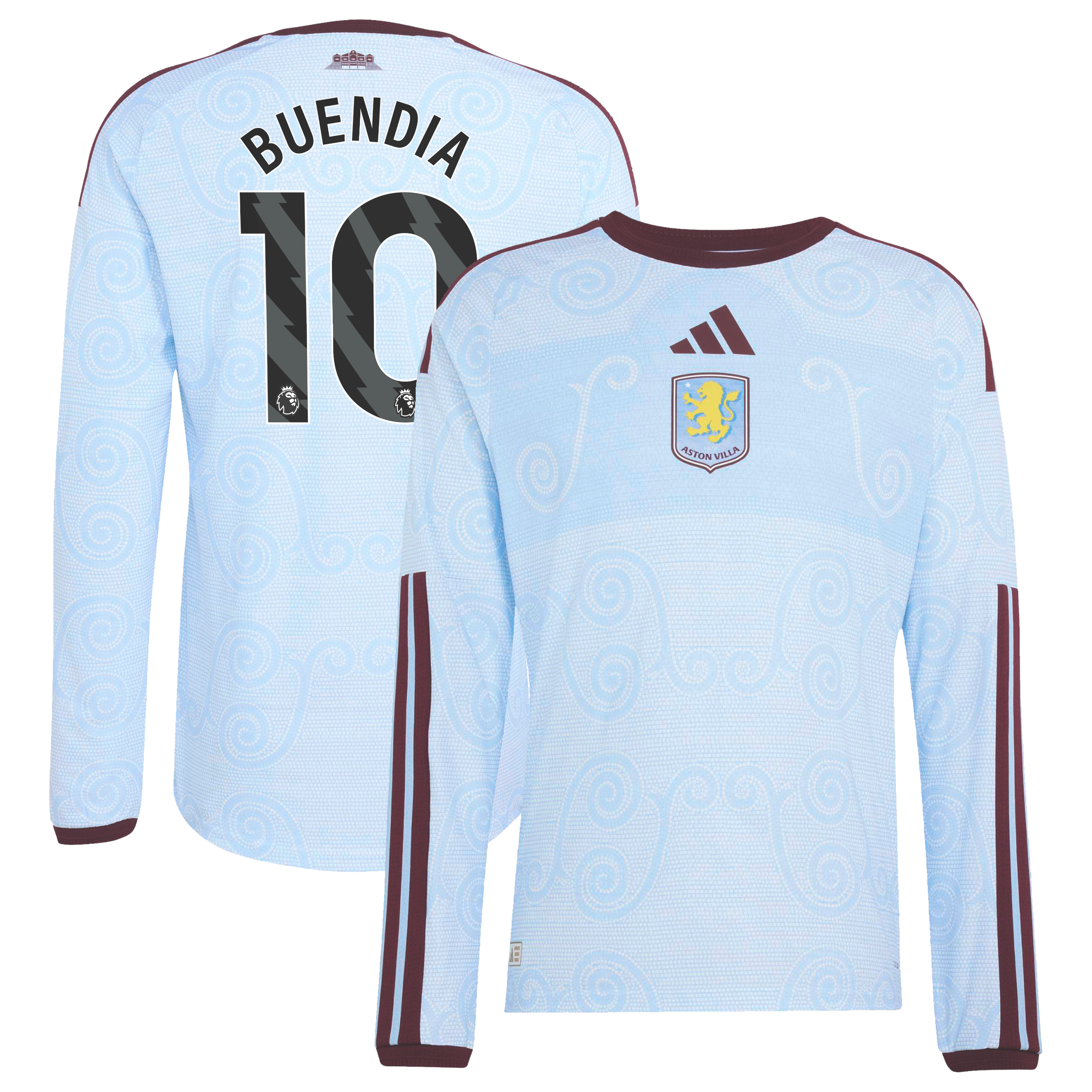 Aston Villa adidas Third Authentic Shirt 2026-27 - Long Sleeve with Buendia 10 printing, , rebel_hi-res