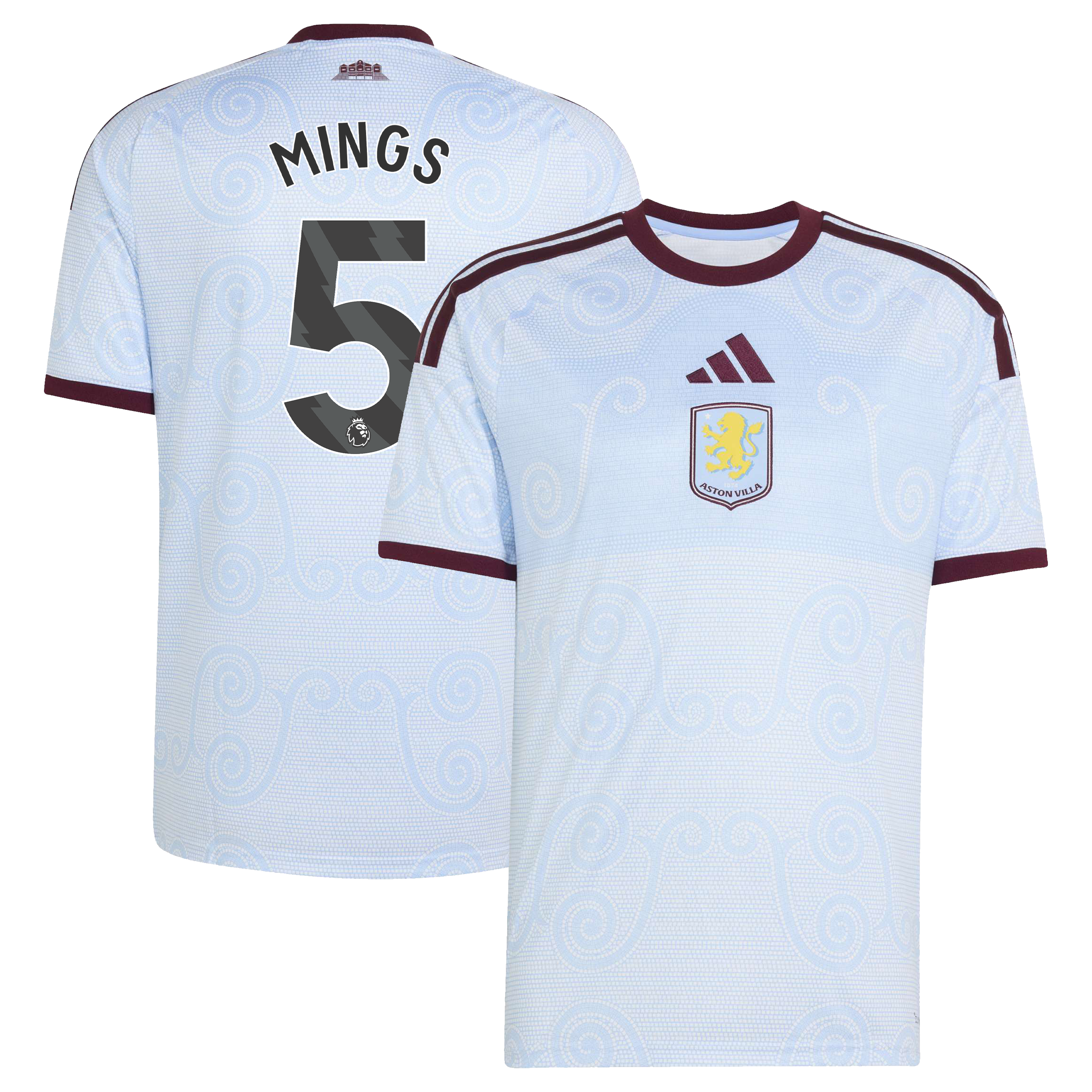Aston Villa adidas Third Shirt 2026-27 with Mings 5 printing, , rebel_hi-res
