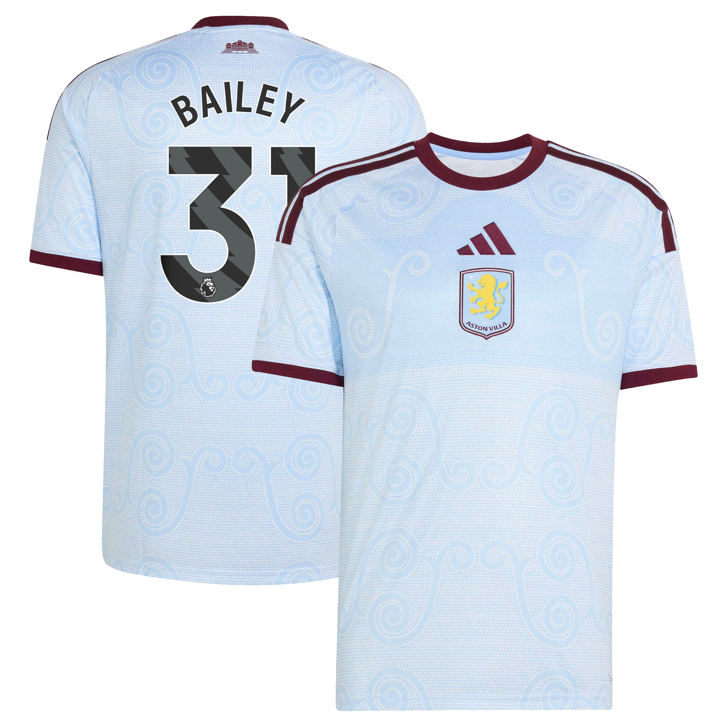 Aston Villa adidas Third Shirt 2026-27 with Bailey 31 printing, , rebel_hi-res