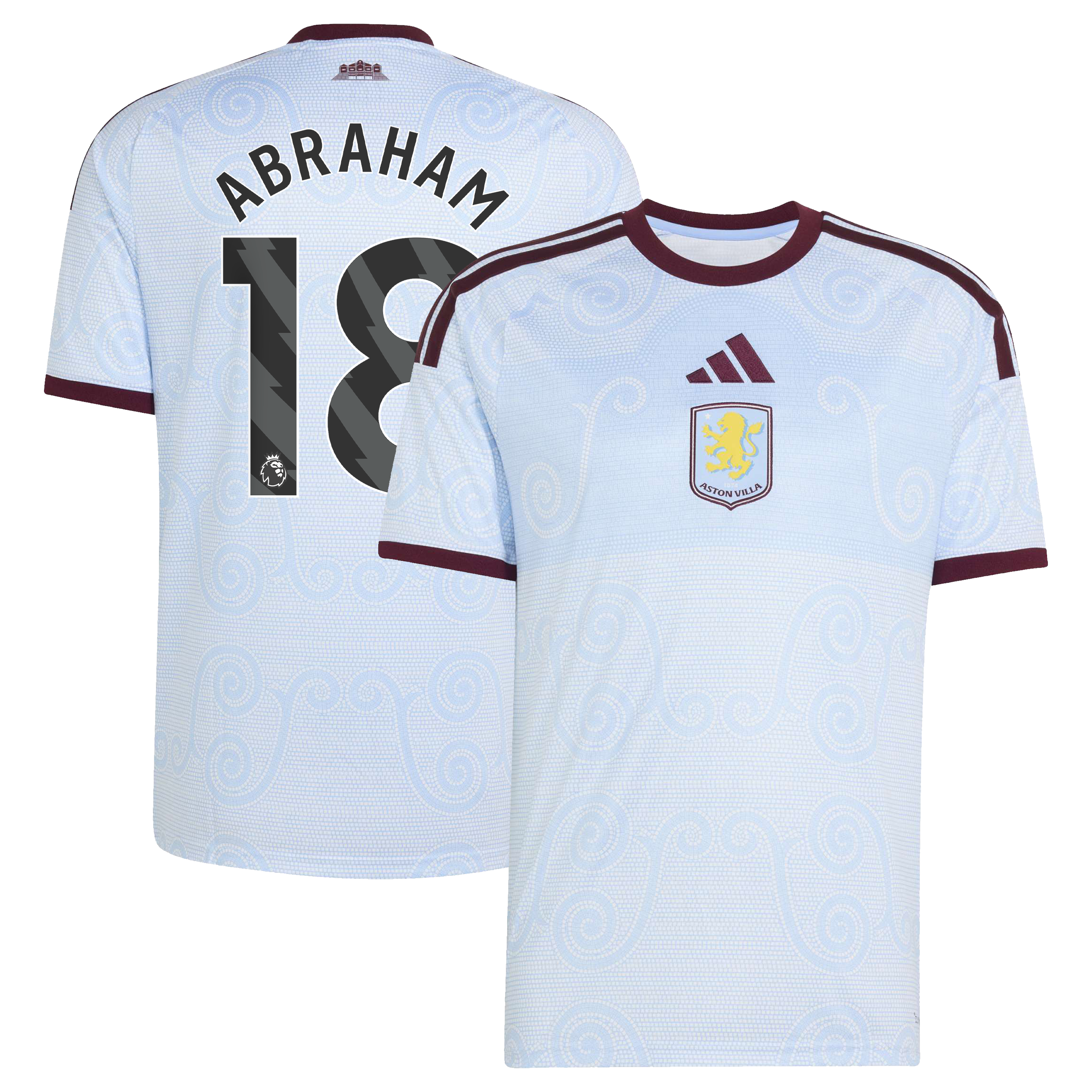Aston Villa adidas Third Shirt 2026-27 with Abraham 18 printing, , rebel_hi-res