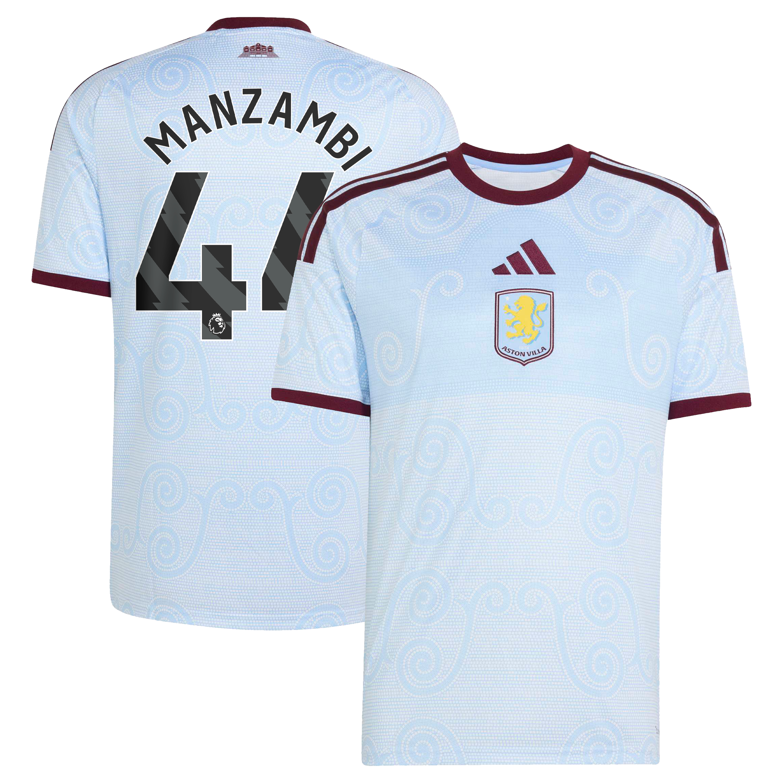 Aston Villa adidas Third Shirt 2026-27 with Manzambi 44 printing, , rebel_hi-res