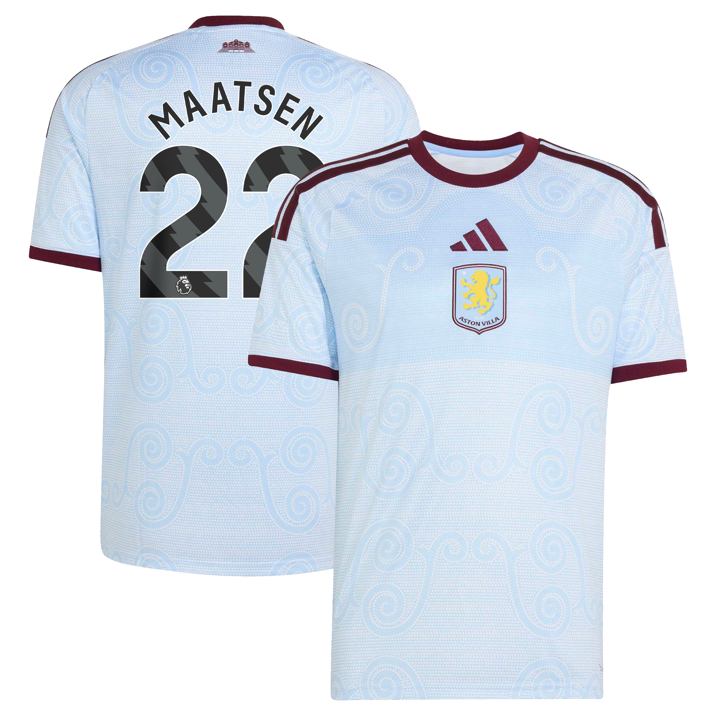 Aston Villa adidas Third Shirt 2026-27 with Maatsen 22 printing, , rebel_hi-res