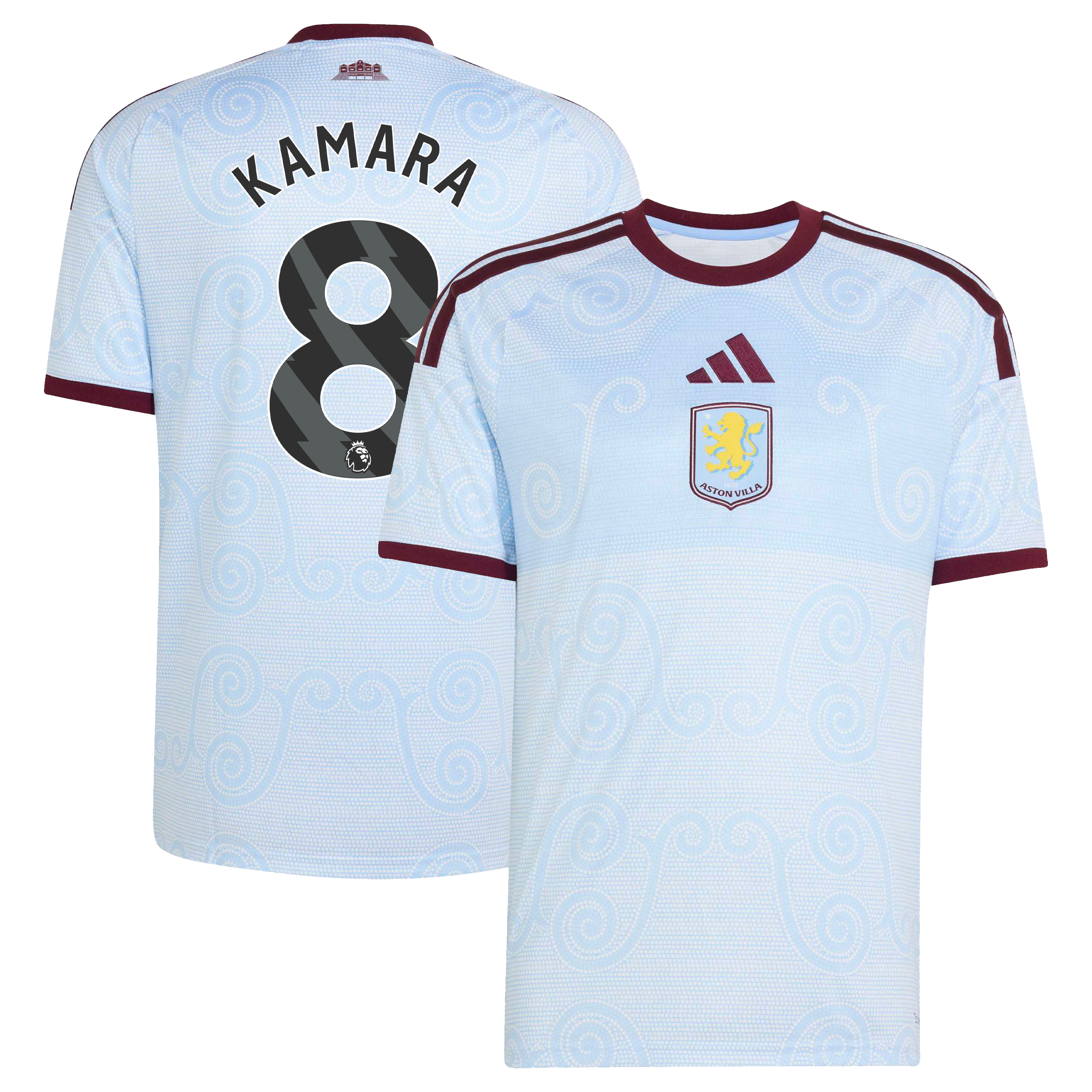 Aston Villa adidas Third Shirt 2026-27 with Kamara 8 printing, , rebel_hi-res