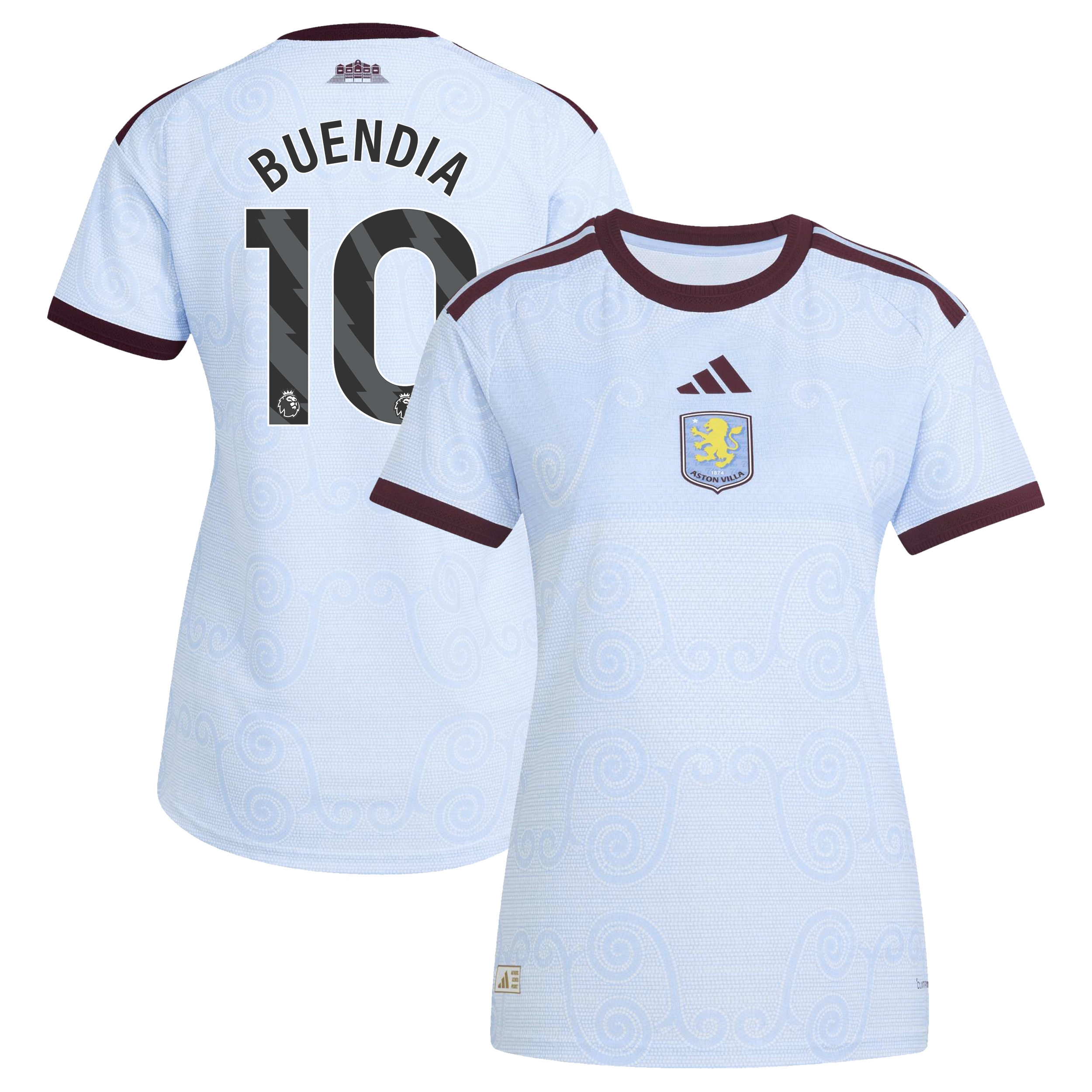 Aston Villa adidas Third Authentic Shirt 2026-27 - Womens with Buendia 10 printing, , rebel_hi-res
