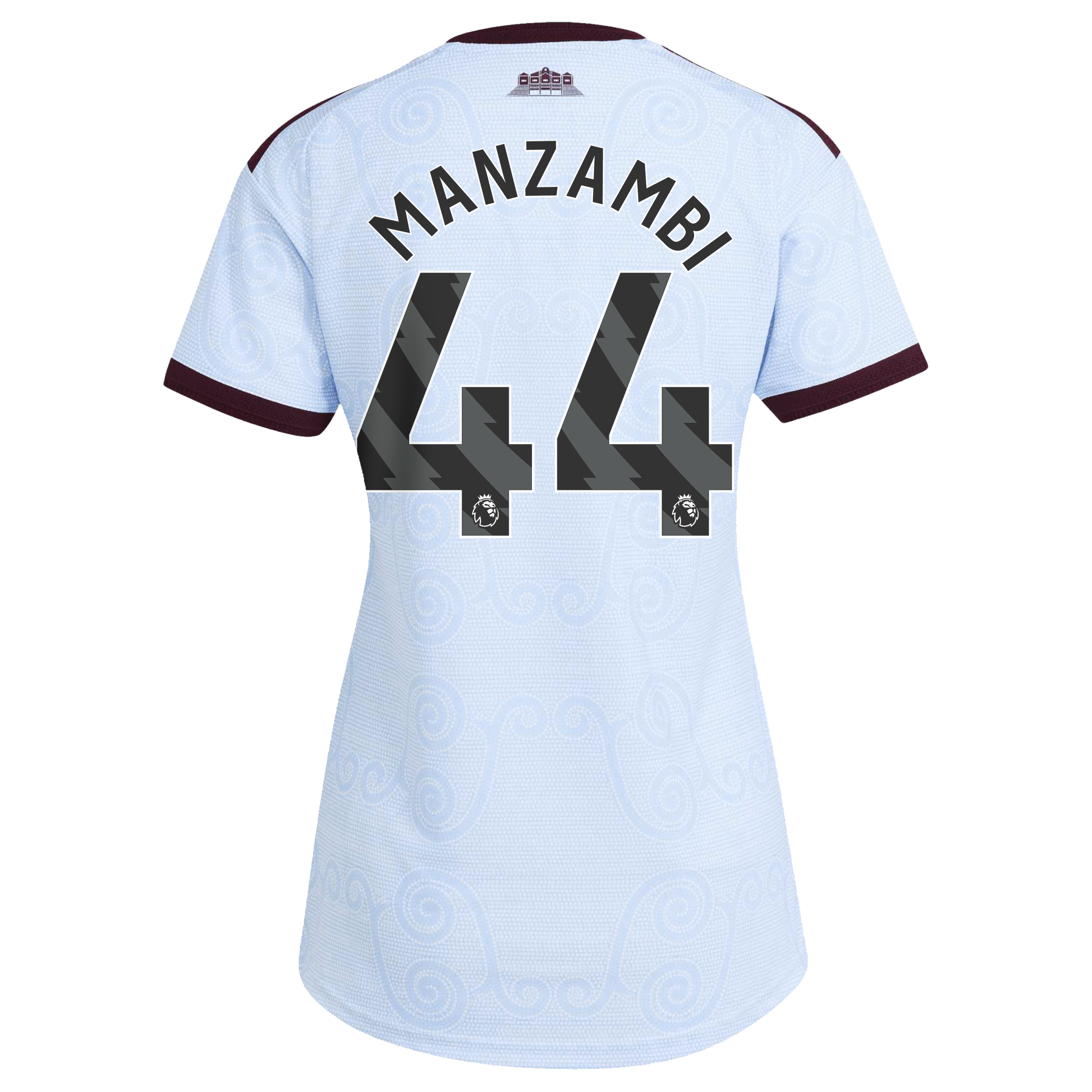 Aston Villa adidas Third Authentic Shirt 2026-27 - Womens with Manzambi 44 printing, , rebel_hi-res