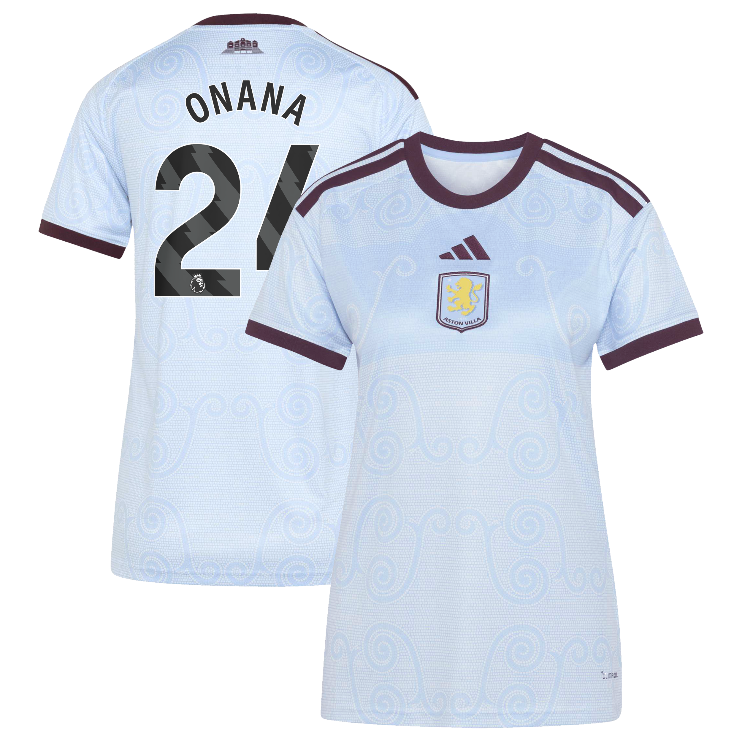 Aston Villa adidas Third Shirt 2026-27 - Womens with Onana 24 printing, , rebel_hi-res
