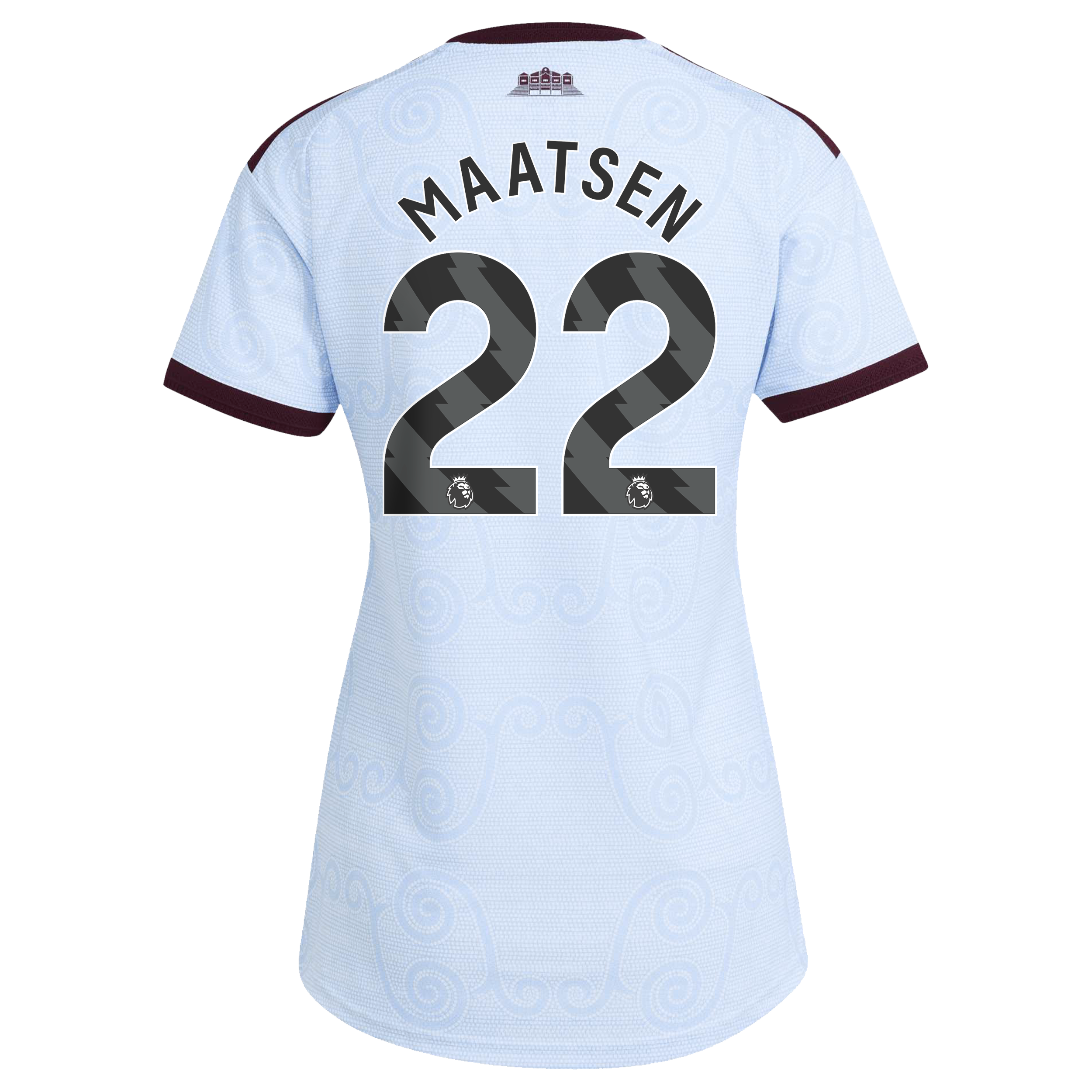 Aston Villa adidas Third Authentic Shirt 2026-27 - Womens with Maatsen 22 printing, , rebel_hi-res