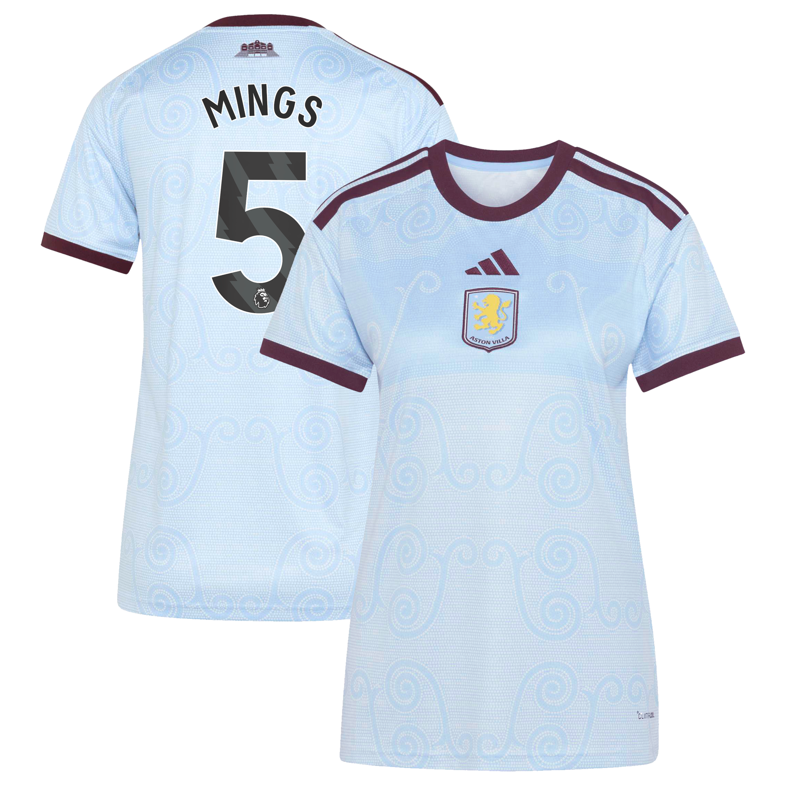 Aston Villa adidas Third Shirt 2026-27 - Womens with Mings 5 printing, , rebel_hi-res