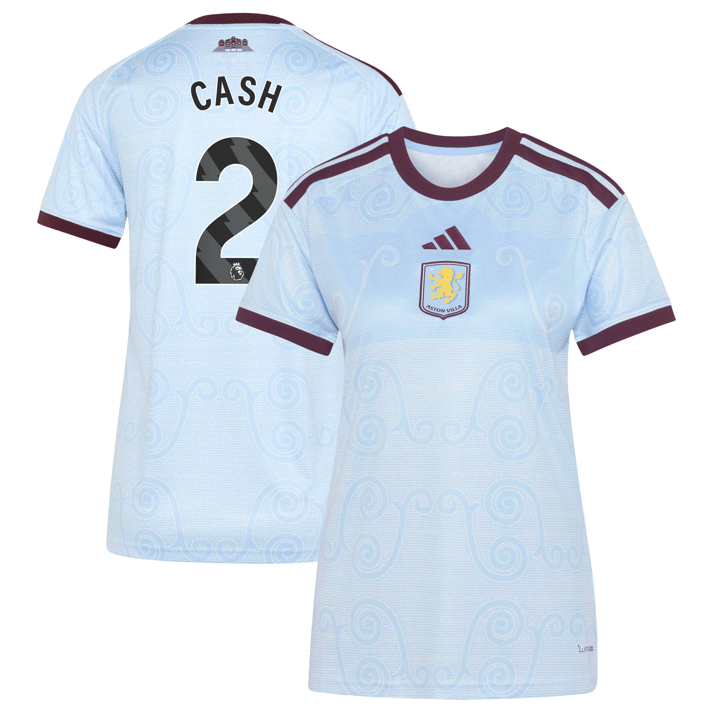 Aston Villa adidas Third Shirt 2026-27 - Womens with Cash 2 printing, , rebel_hi-res