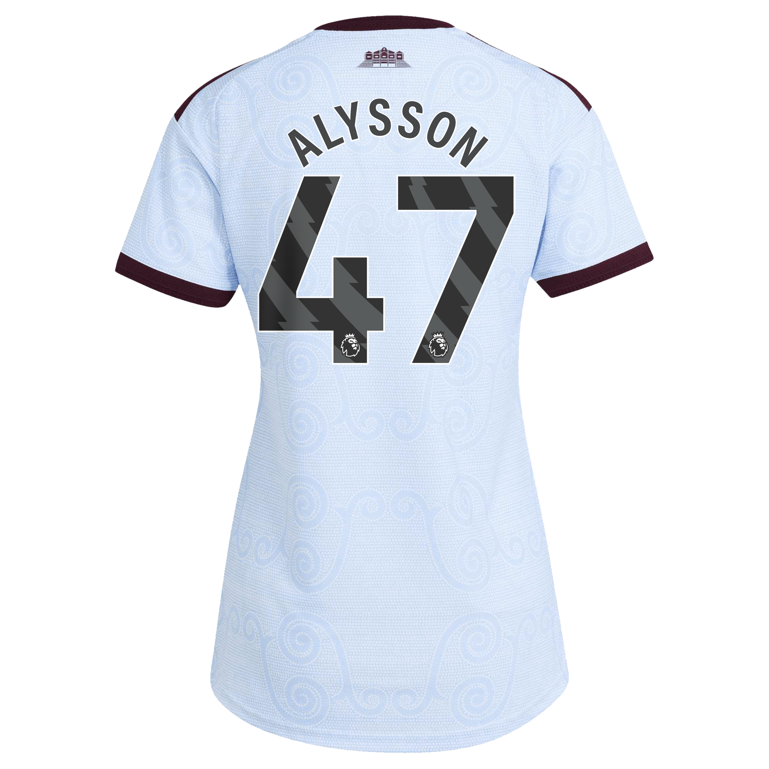 Aston Villa adidas Third Authentic Shirt 2026-27 - Womens with Alysson 47 printing, , rebel_hi-res