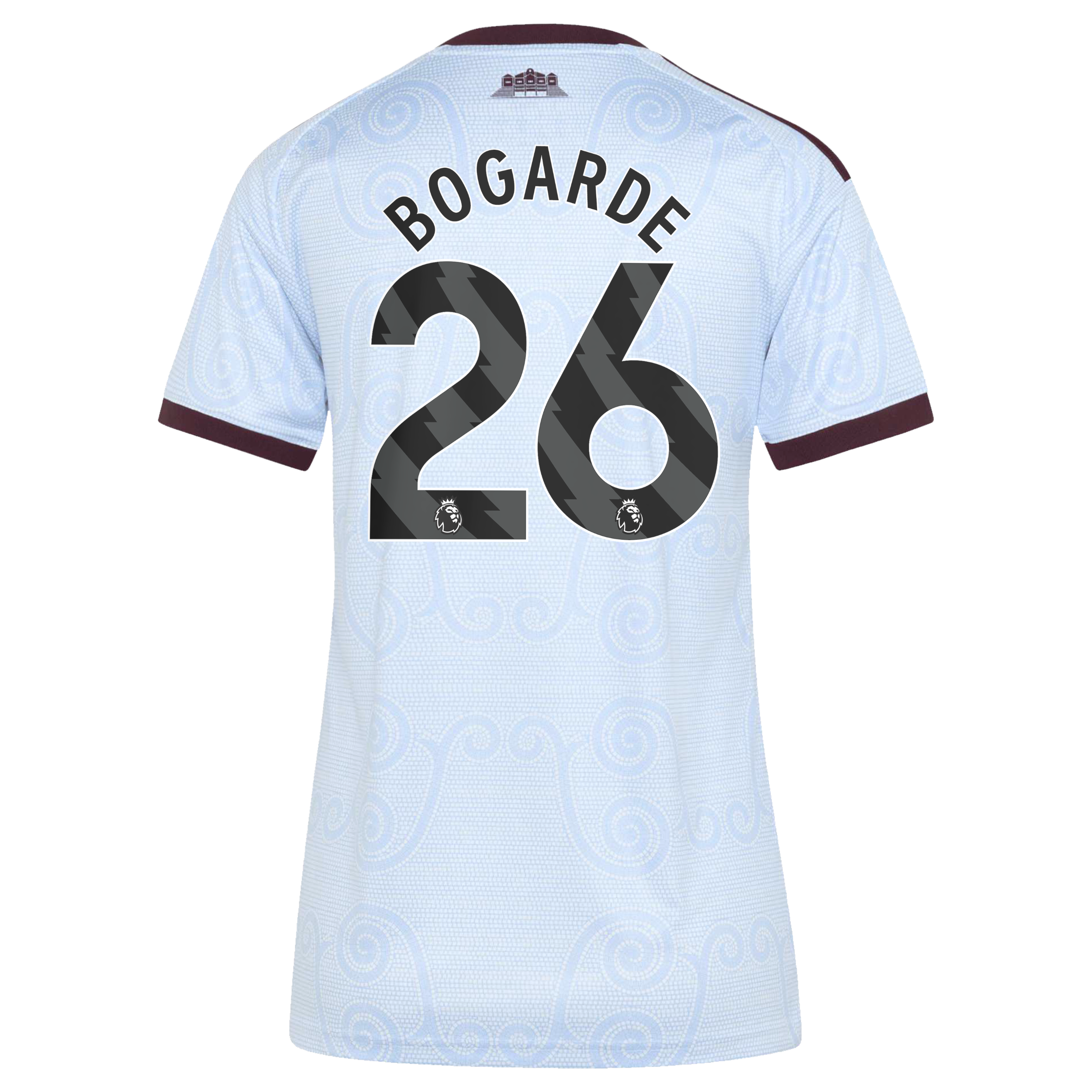 Aston Villa adidas Third Shirt 2026-27 - Womens with Bogarde 26 printing, , rebel_hi-res