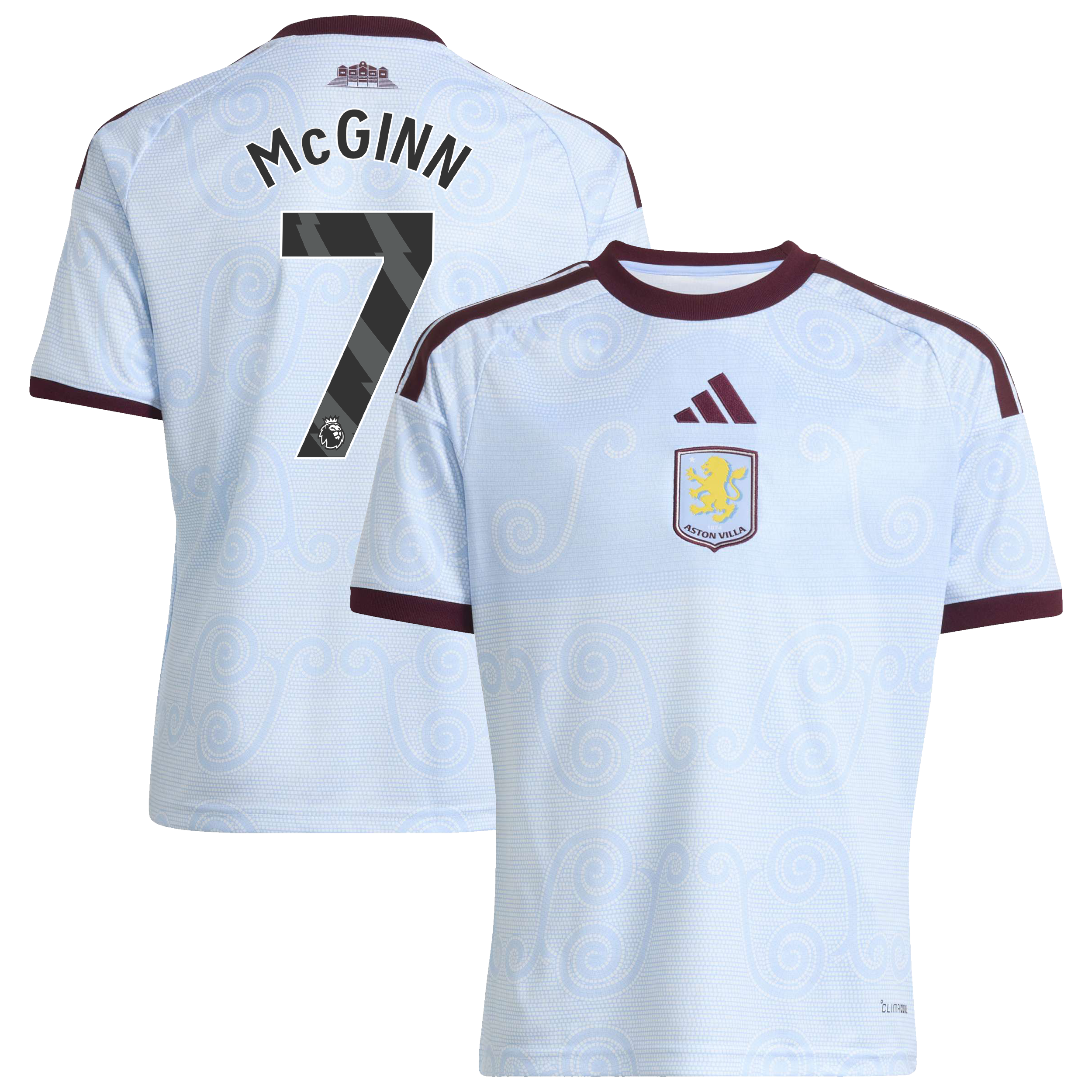 Aston Villa adidas Third Shirt 2026-27 - Kids with Mcginn 7 printing, , rebel_hi-res