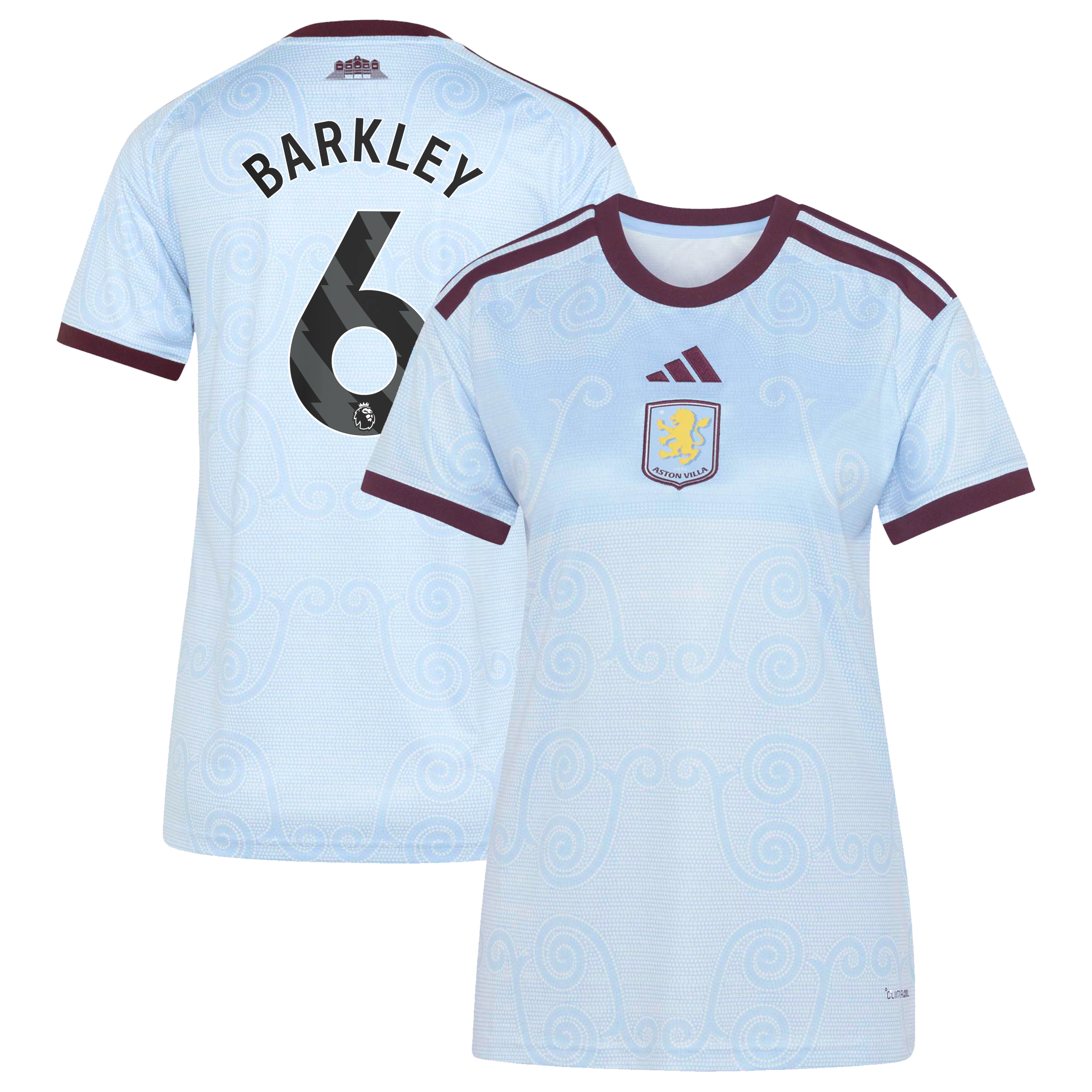 Aston Villa adidas Third Shirt 2026-27 - Womens with Barkley 6 printing, , rebel_hi-res