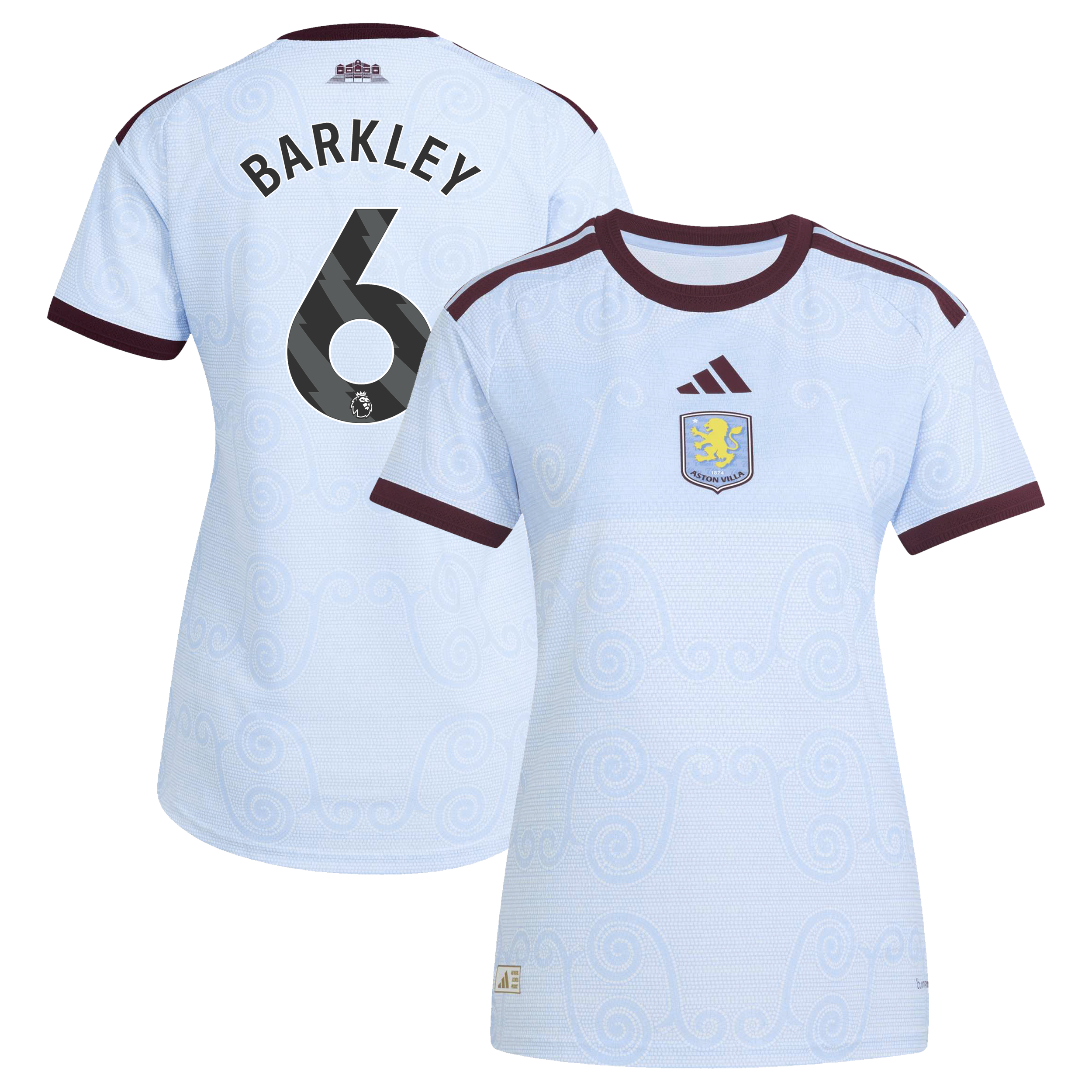 Aston Villa adidas Third Authentic Shirt 2026-27 - Womens with Barkley 6 printing, , rebel_hi-res