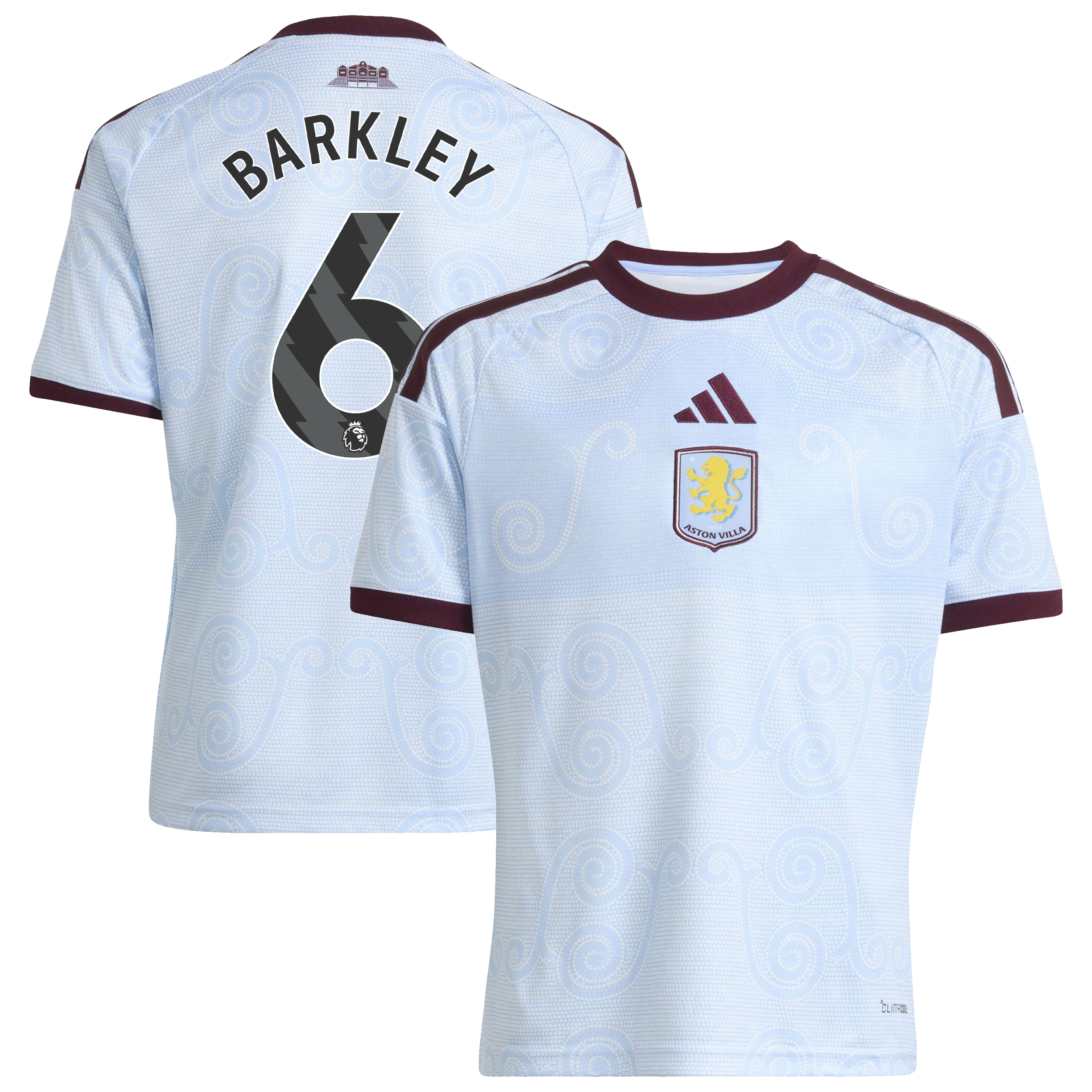 Aston Villa adidas Third Shirt 2026-27 - Kids with Barkley 6 printing, , rebel_hi-res