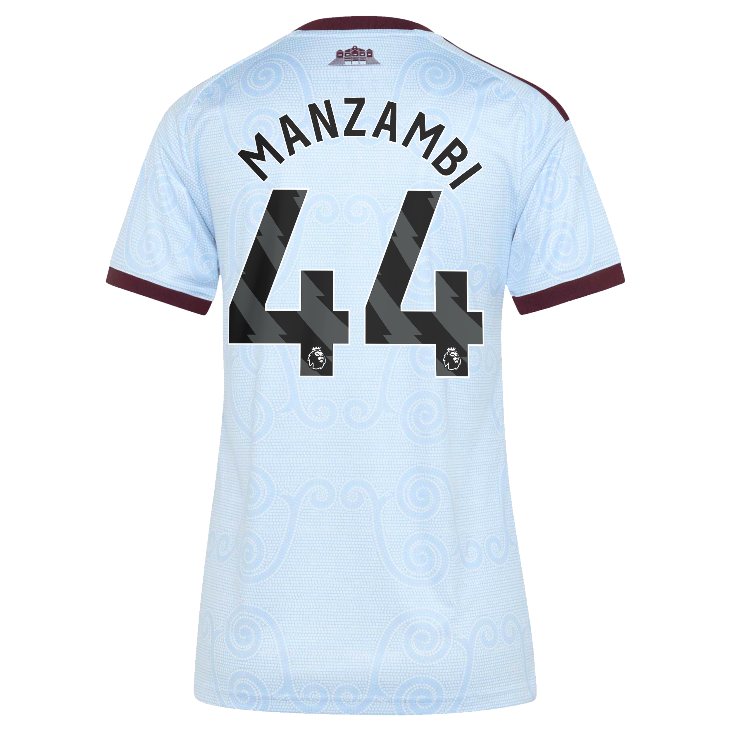 Aston Villa adidas Third Shirt 2026-27 - Womens with Manzambi 44 printing, , rebel_hi-res