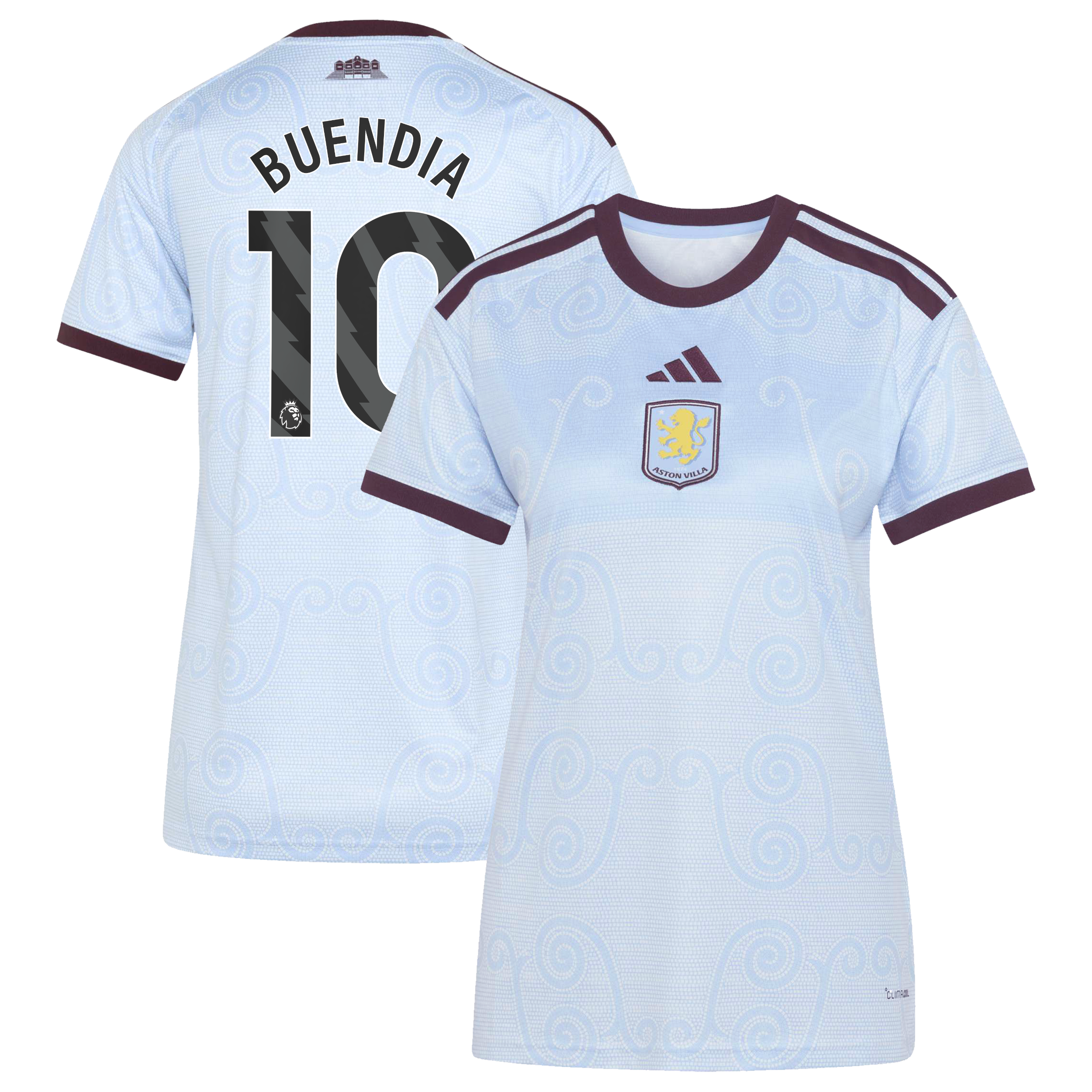 Aston Villa adidas Third Shirt 2026-27 - Womens with Buendia 10 printing, , rebel_hi-res