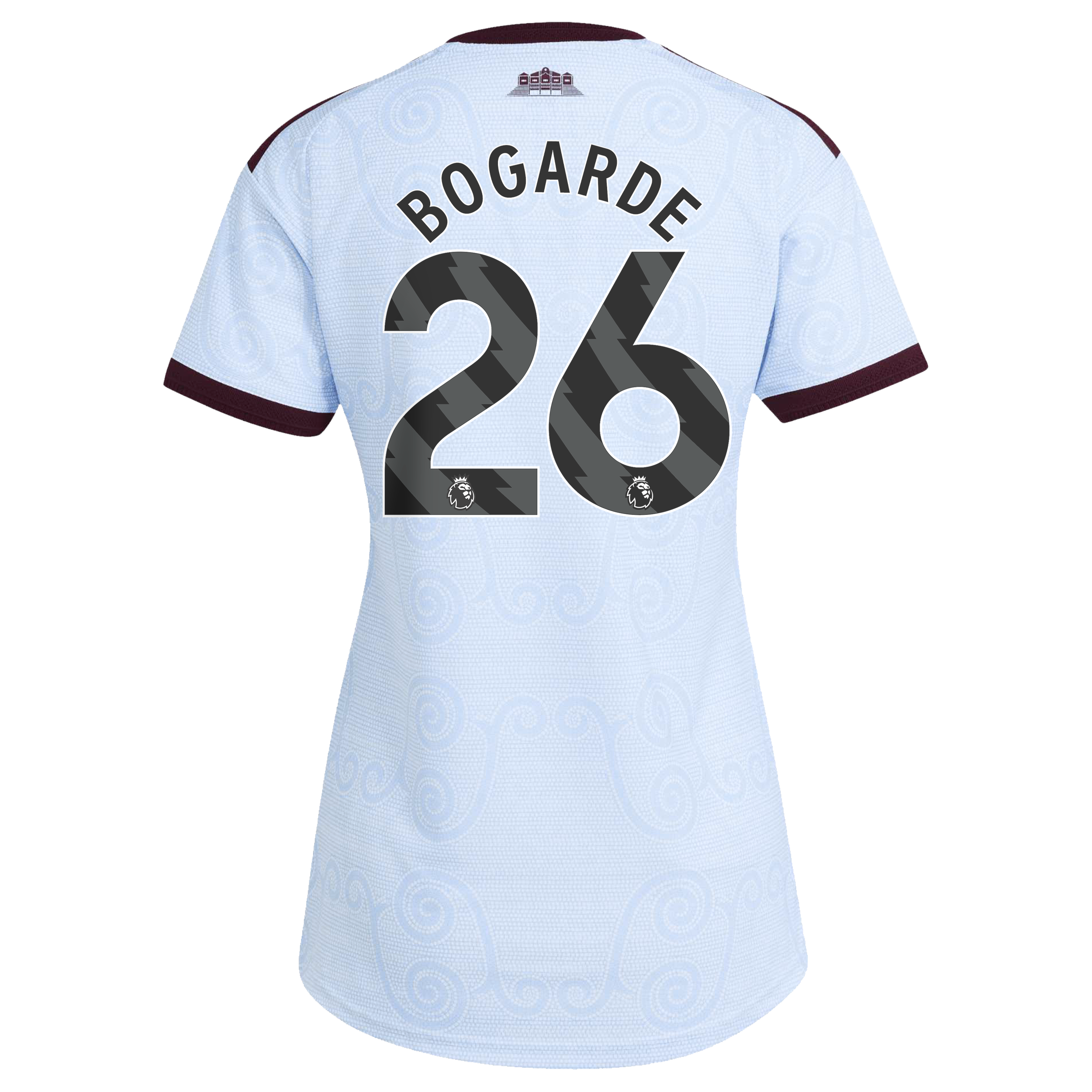 Aston Villa adidas Third Authentic Shirt 2026-27 - Womens with Bogarde 26 printing, , rebel_hi-res