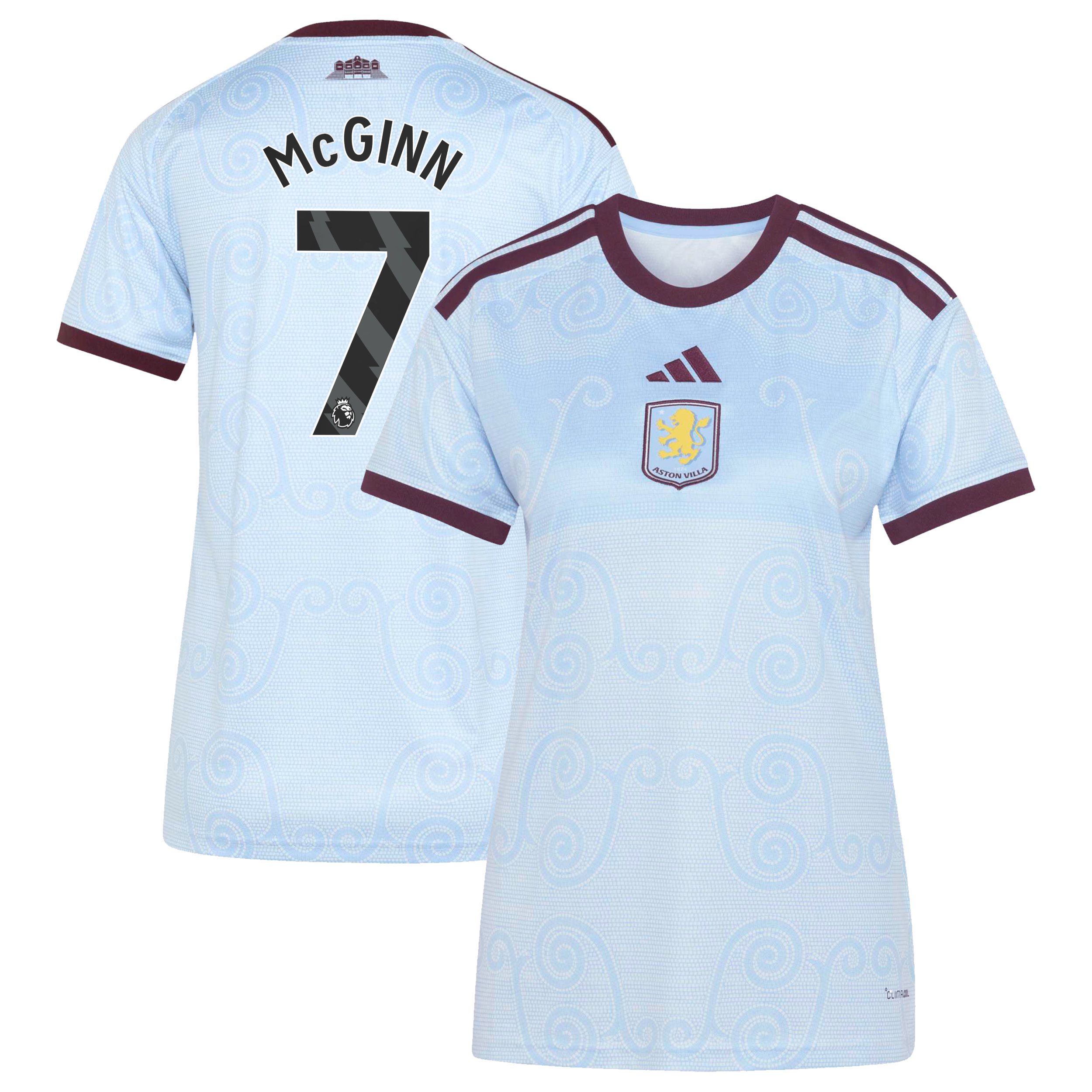 Aston Villa adidas Third Shirt 2026-27 - Womens with Mcginn 7 printing, , rebel_hi-res