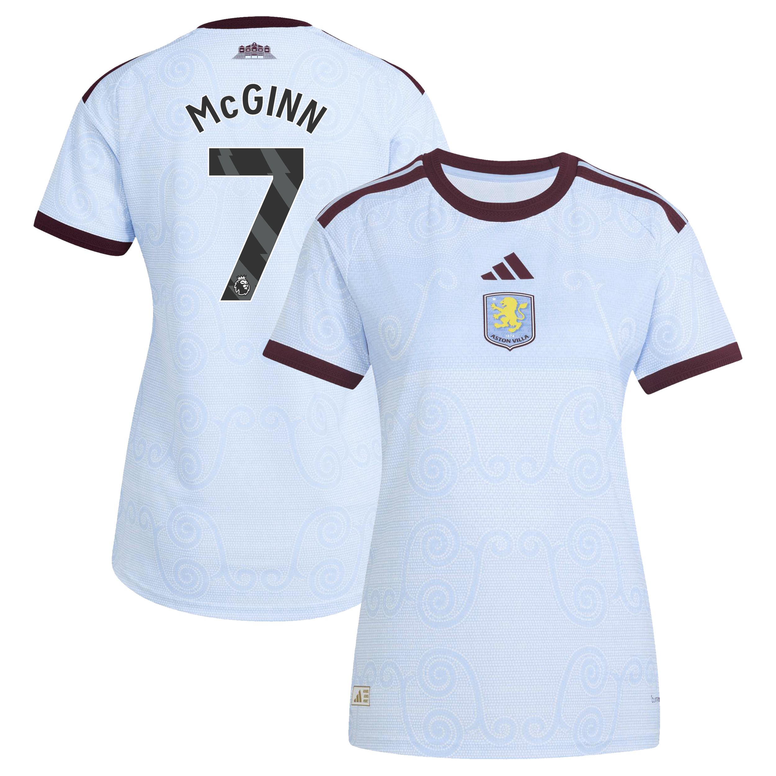 Aston Villa adidas Third Authentic Shirt 2026-27 - Womens with Mcginn 7 printing, , rebel_hi-res