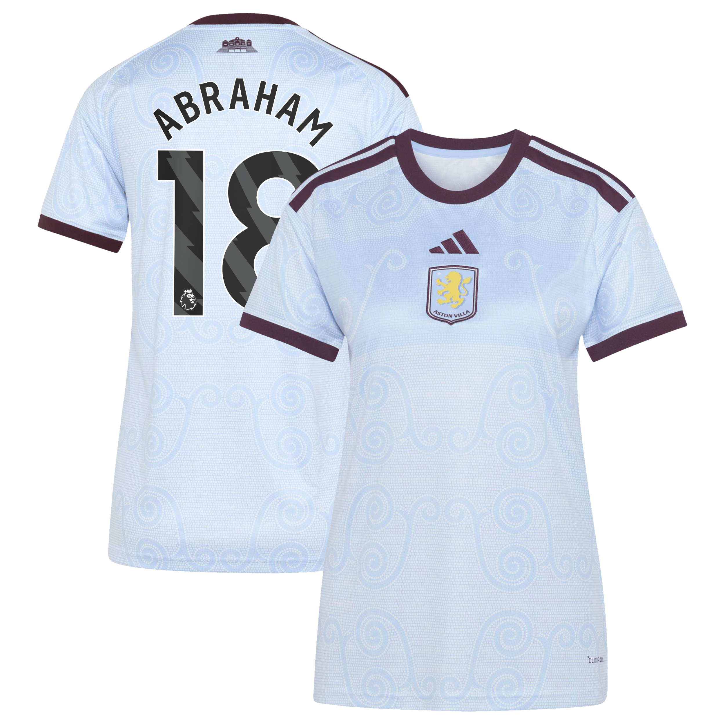 Aston Villa adidas Third Shirt 2026-27 - Womens with Abraham 18 printing, , rebel_hi-res