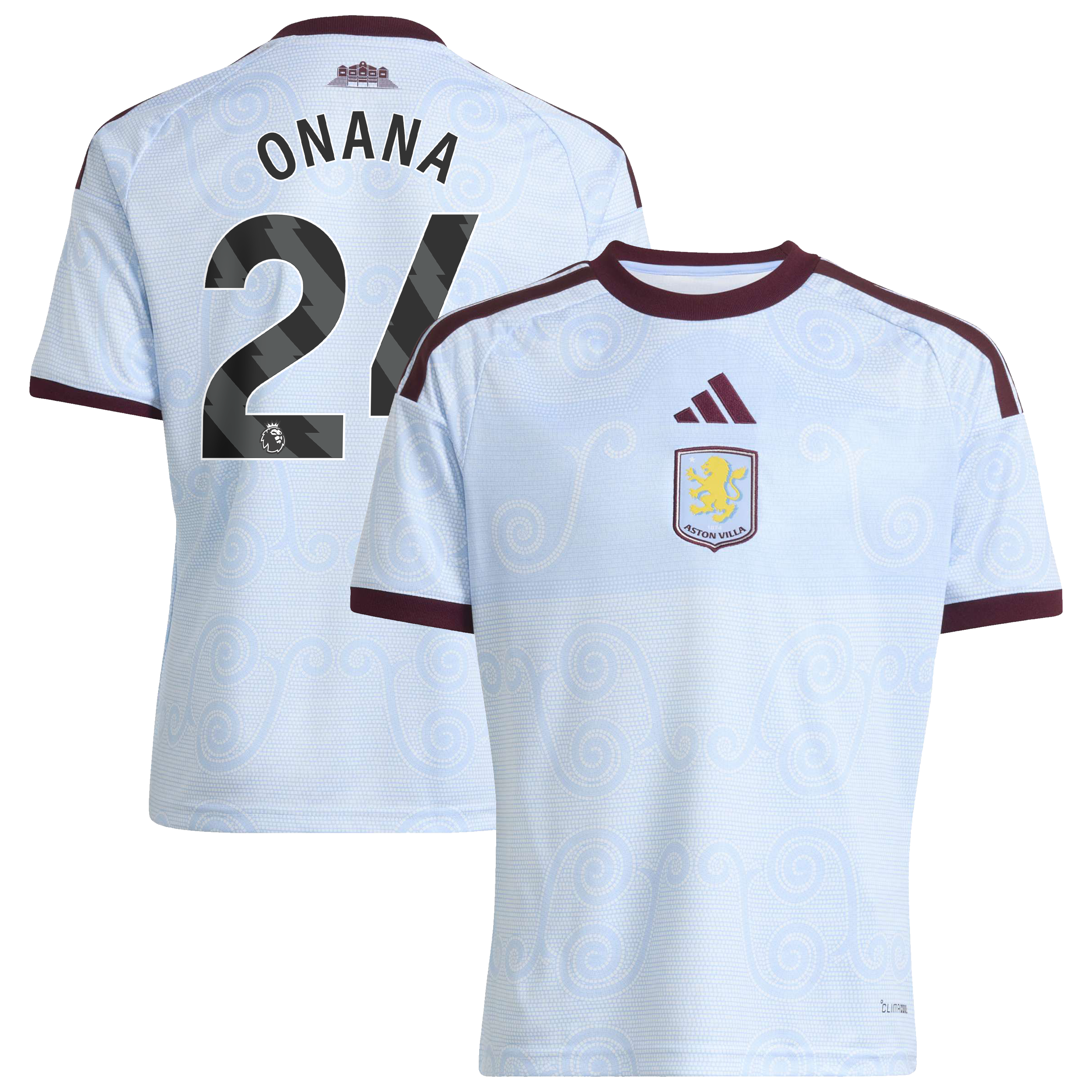 Aston Villa adidas Third Shirt 2026-27 - Kids with Onana 24 printing, , rebel_hi-res