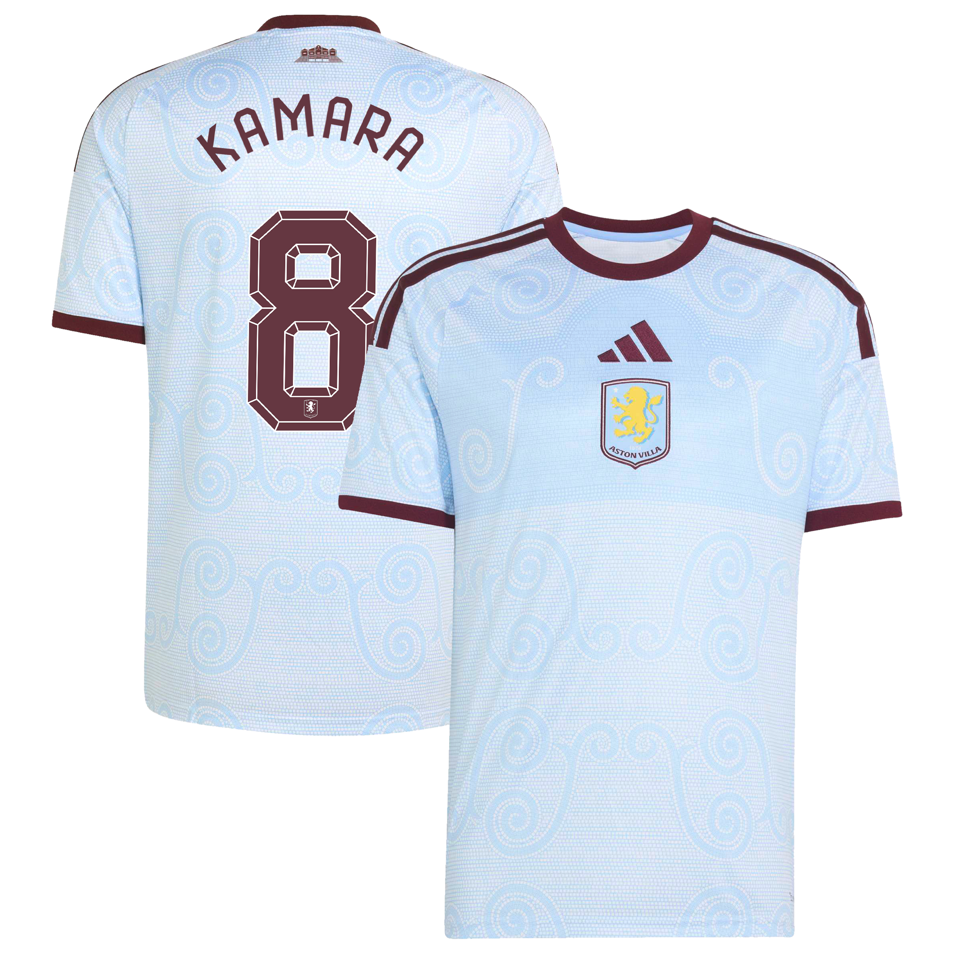 Aston Villa adidas Third Shirt 2026-27 with Kamara 8 Cup printing, , rebel_hi-res