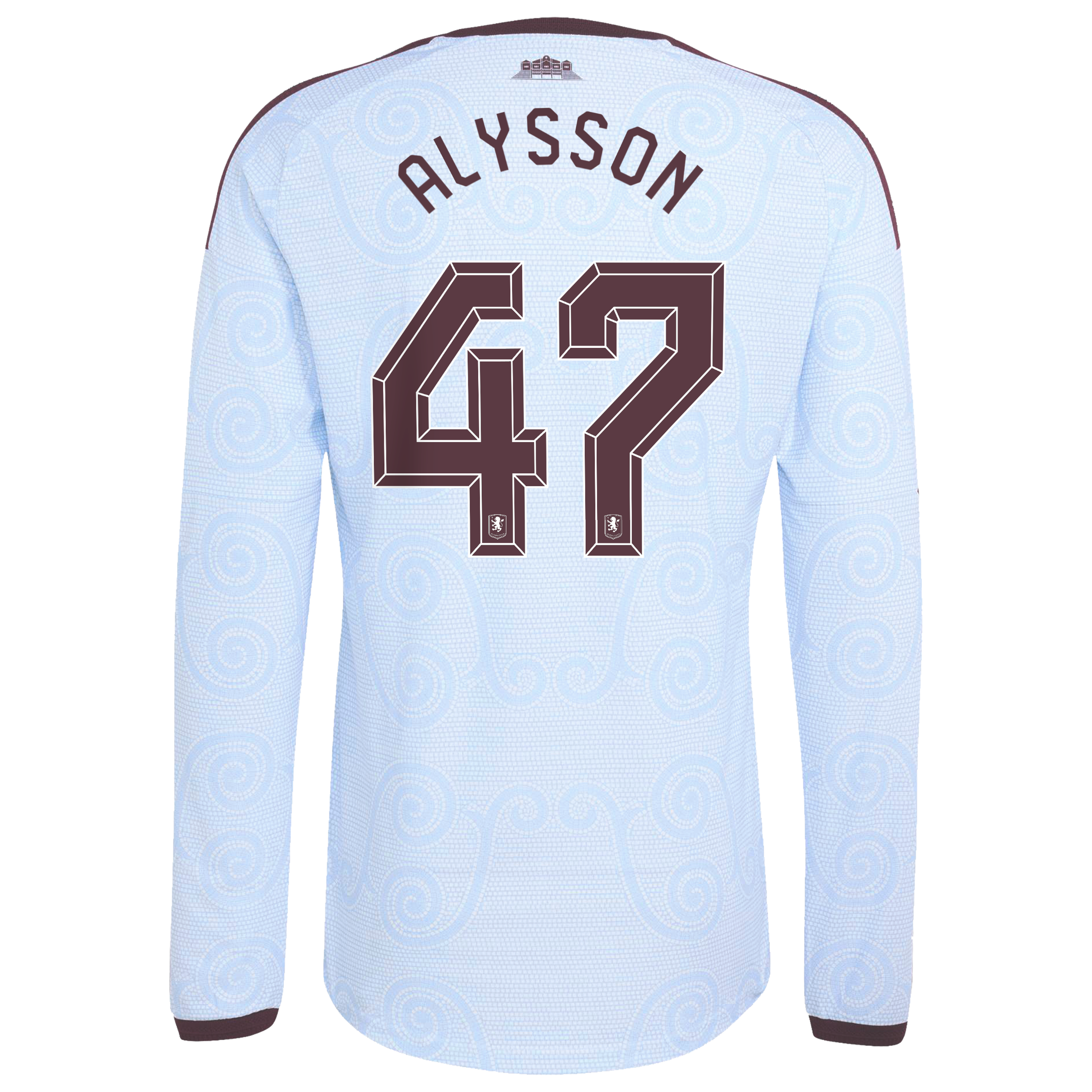 Aston Villa adidas Third Authentic Shirt 2026-27 - Long Sleeve with Alysson 47 Cup printing, , rebel_hi-res